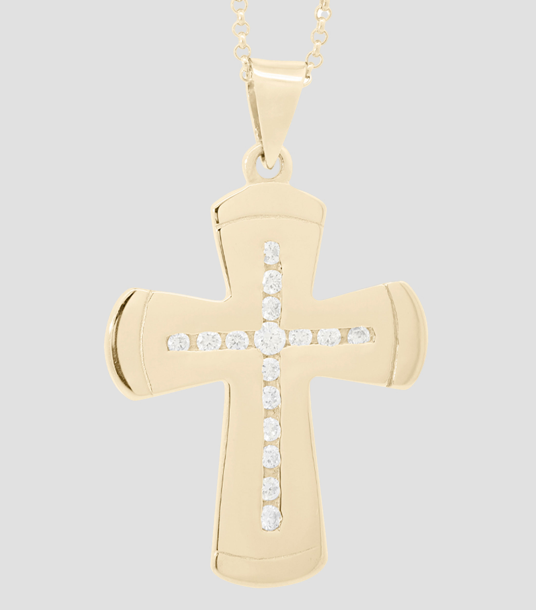 Cadena en Oro de 14 Kilates Cruz Mujer