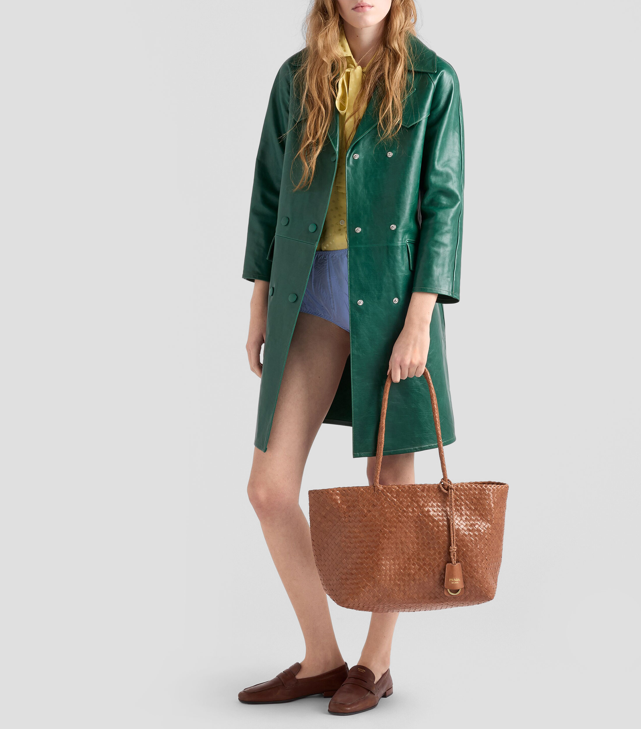 Bolsa Tote Café en Piel, Mujer