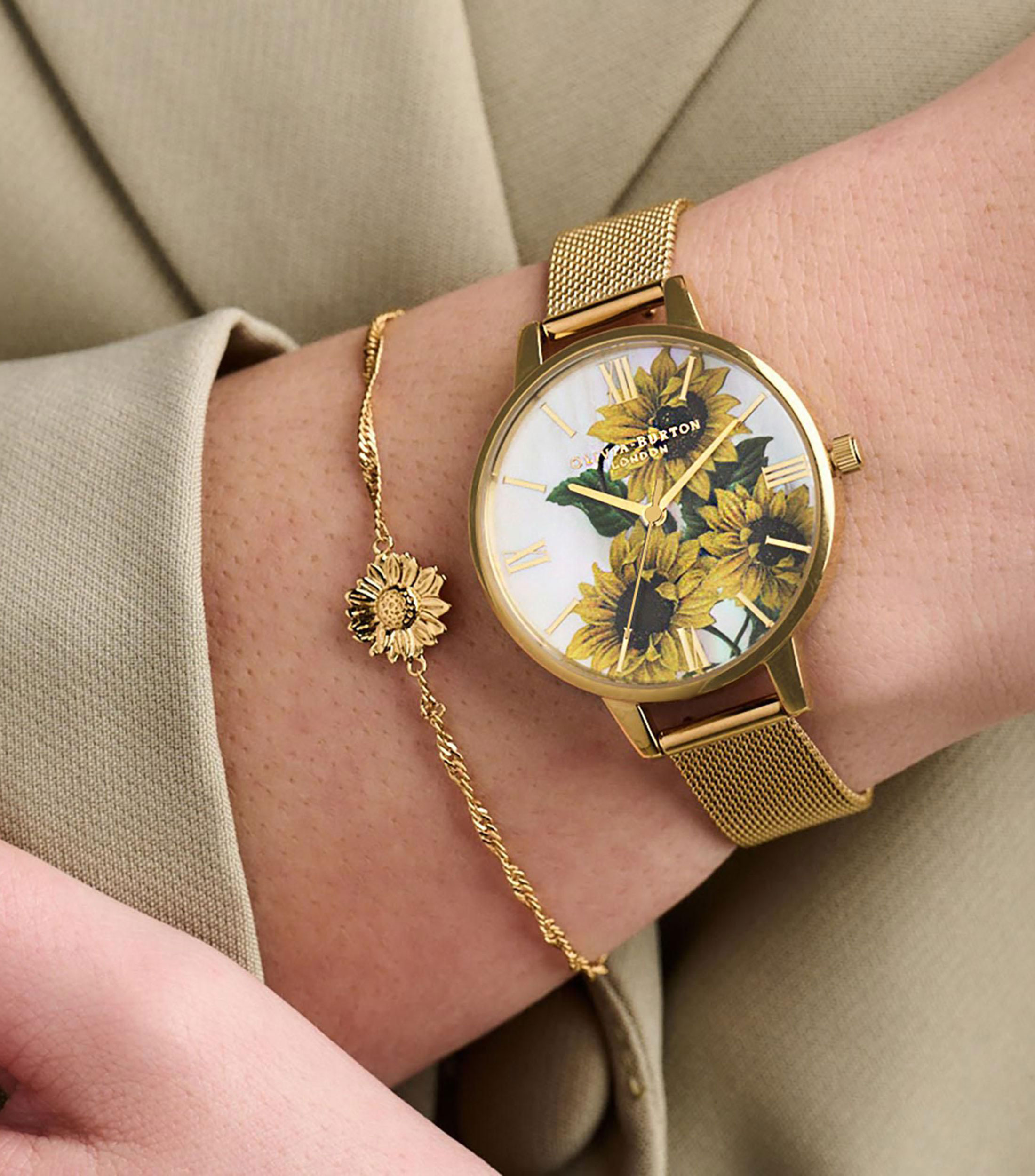 Pulsera con dije de girasol Sunflower Mujer