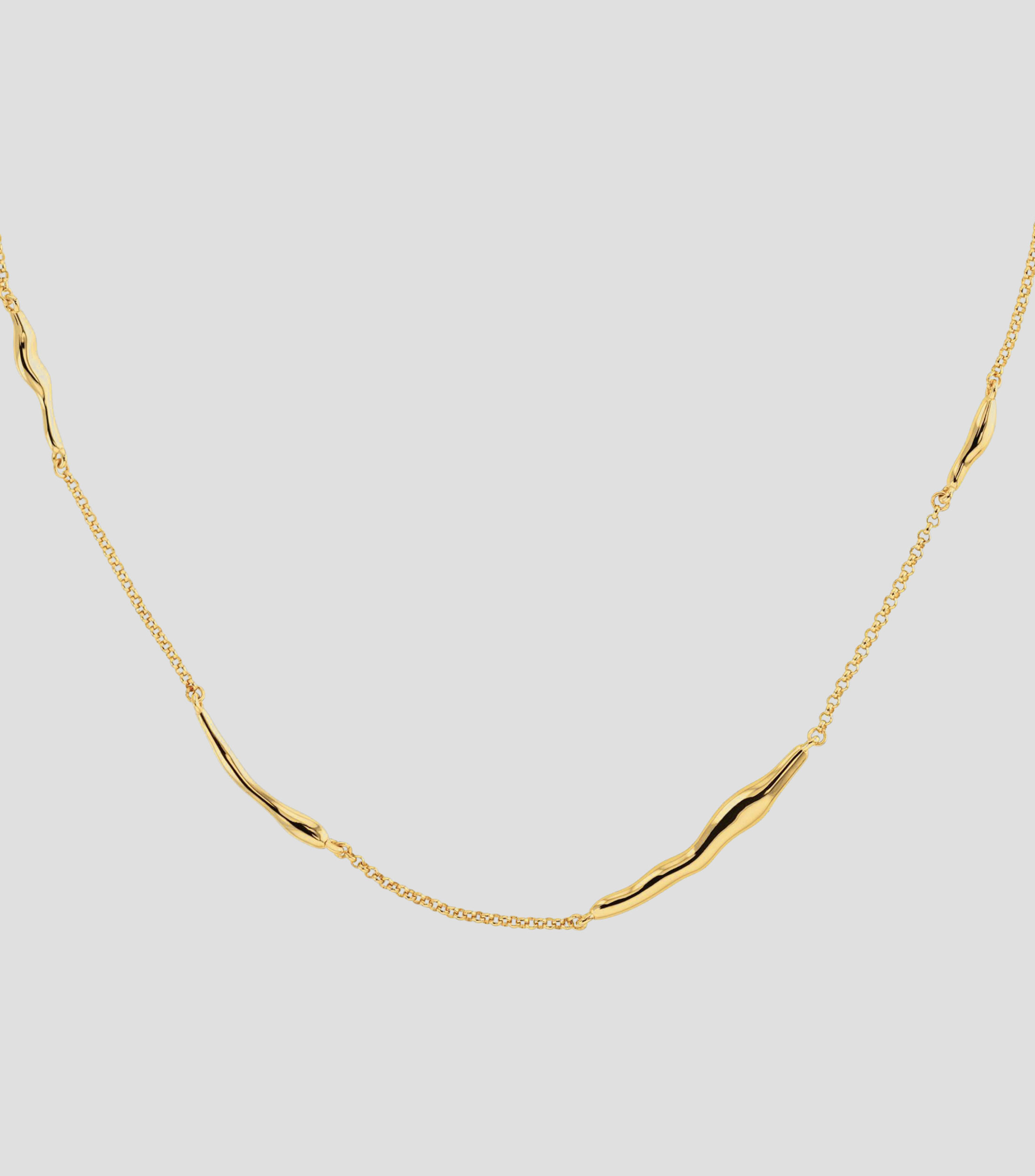 Collar con barras en plata Liquid Chain Mujer