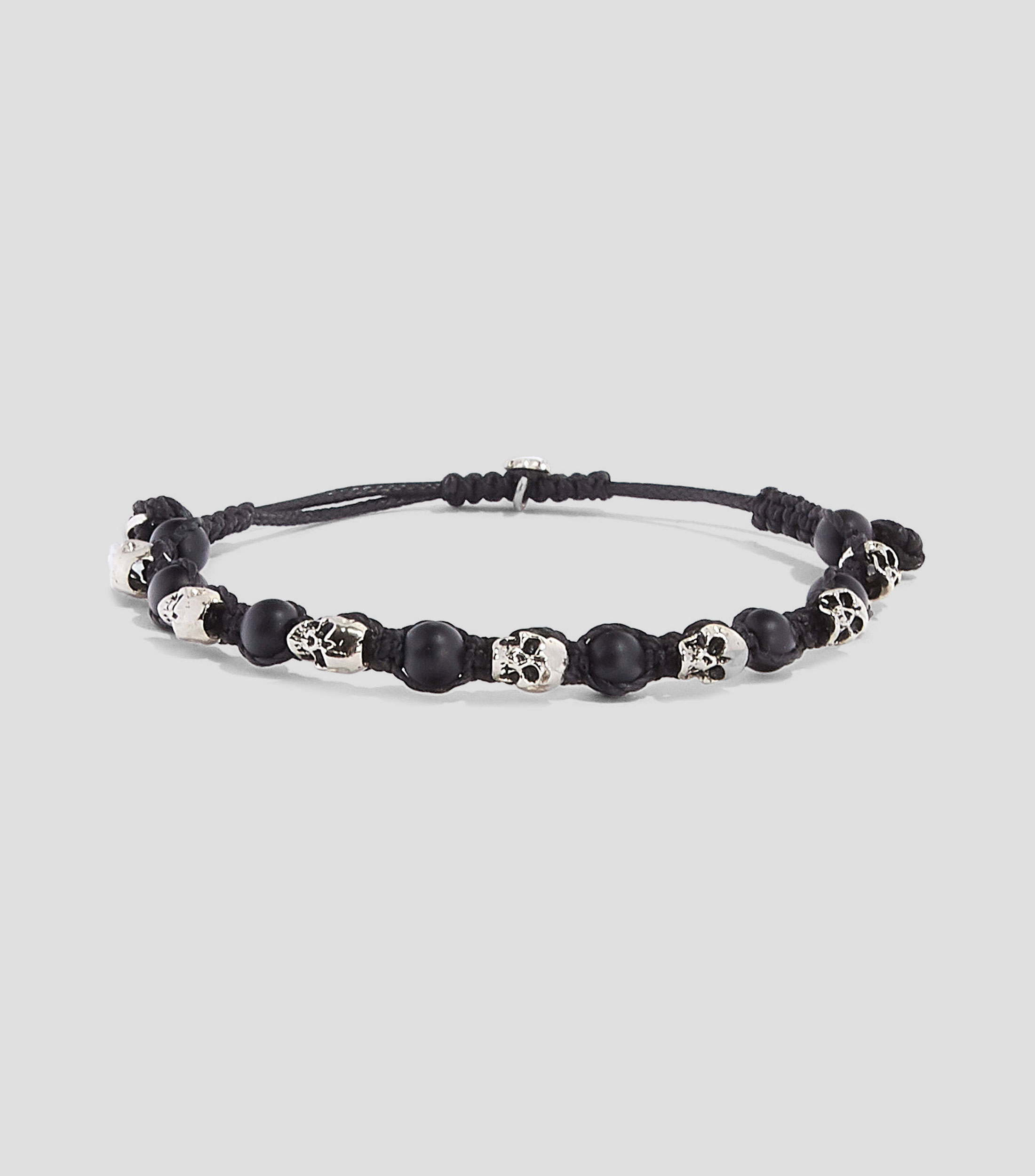 Pulsera con craneos de plata Hombre
