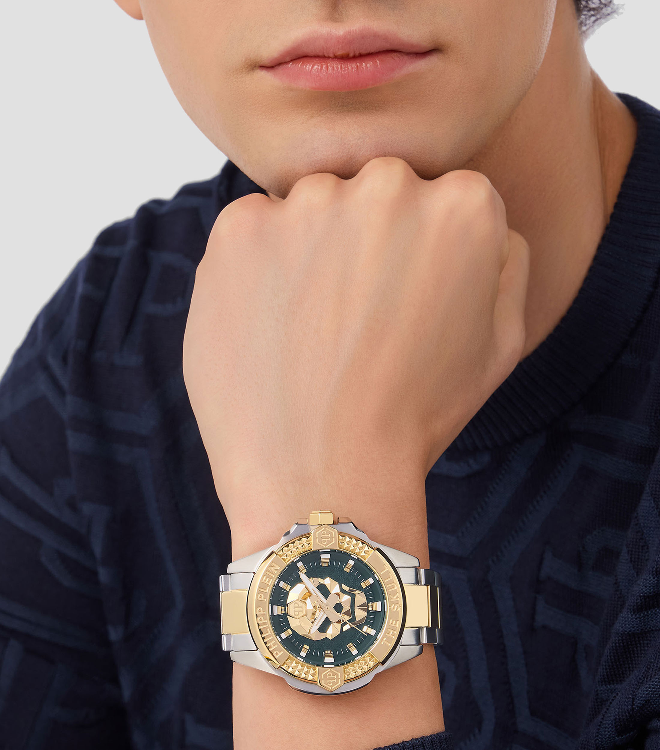 Reloj para Hombre Casual, Dorado, Plateado