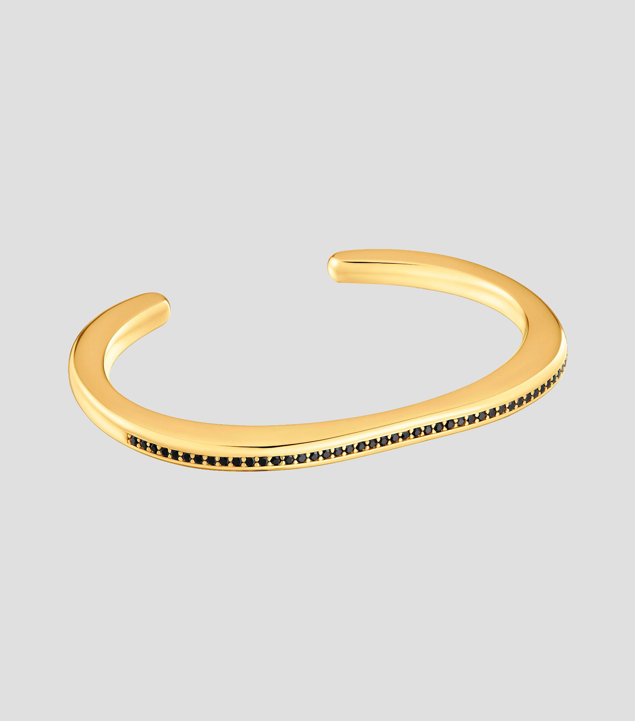 Brazalete en plata con espinelas Line Mujer