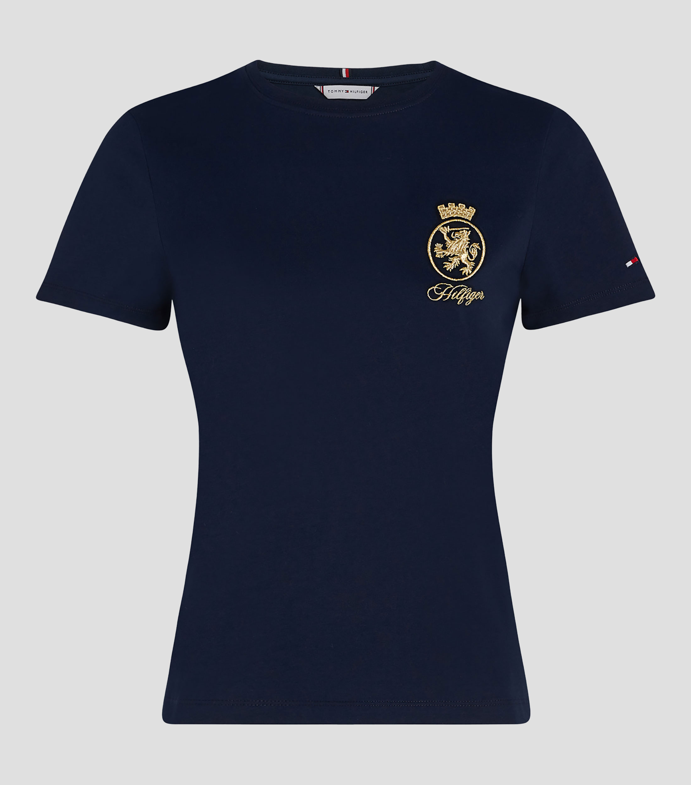 Playera cuello redondo manga corta lisa Mujer