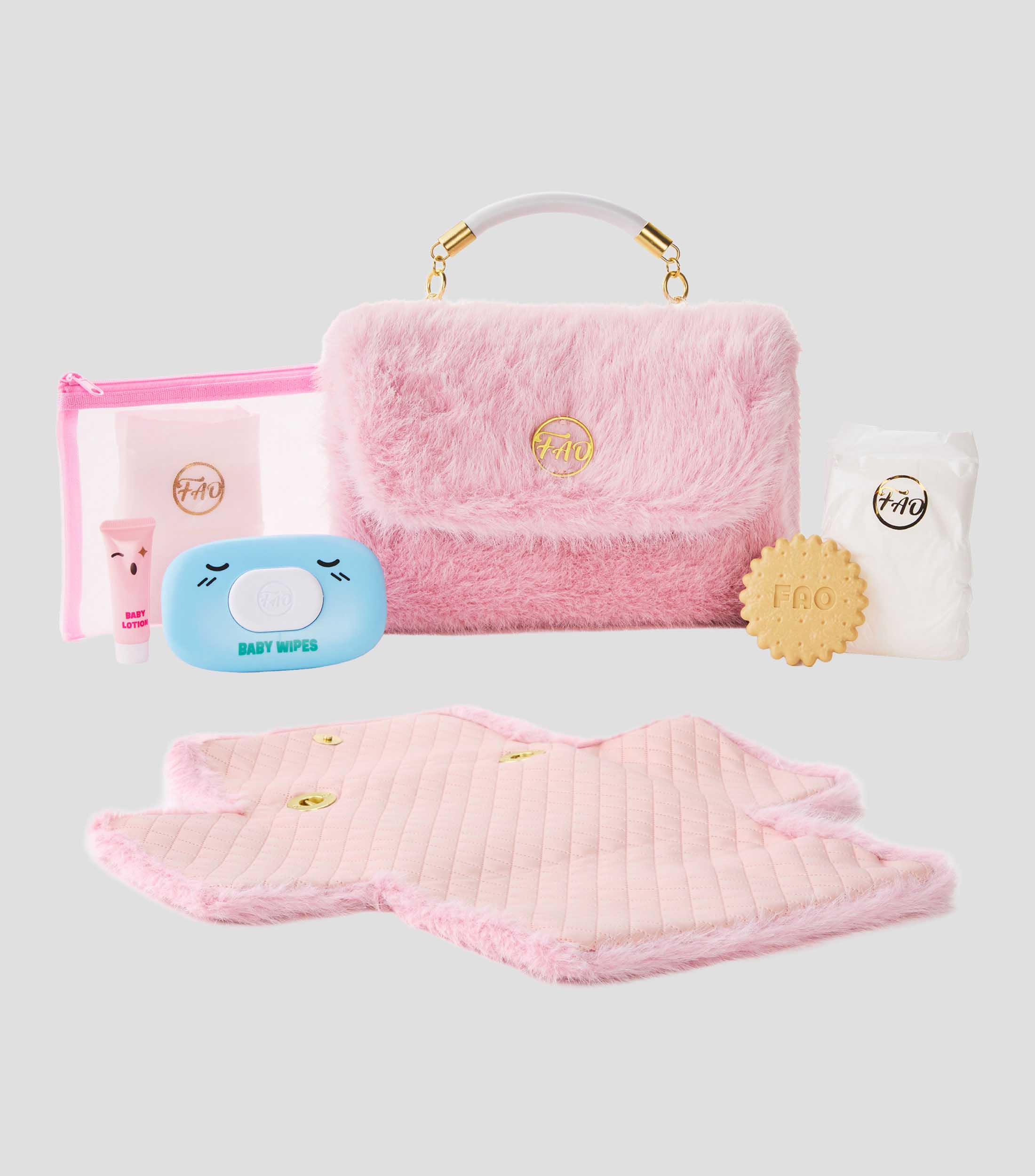 DOLL ACCESSORY DIAPER BAG SET