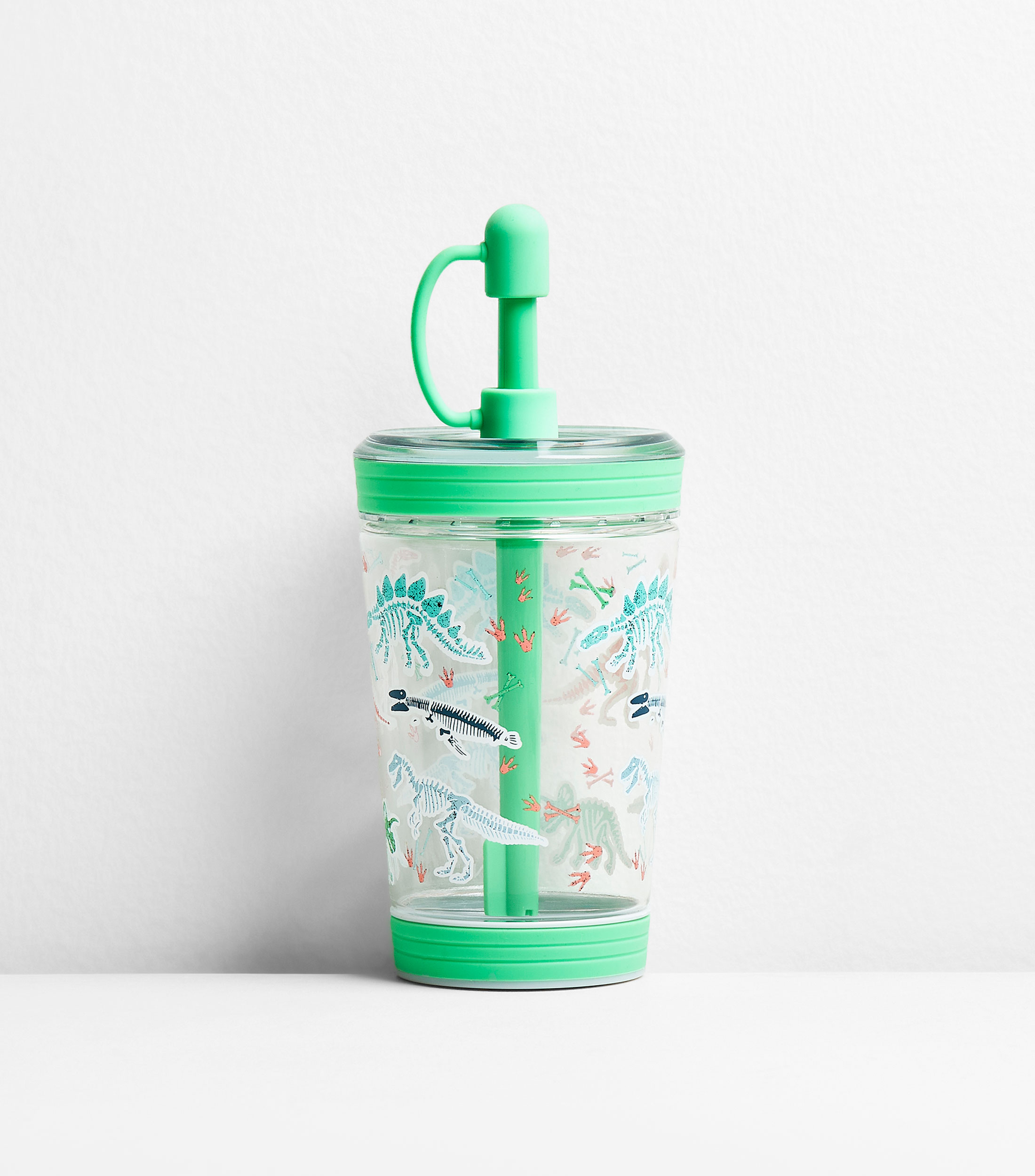 Vaso tumbler Dino Espacio con popote