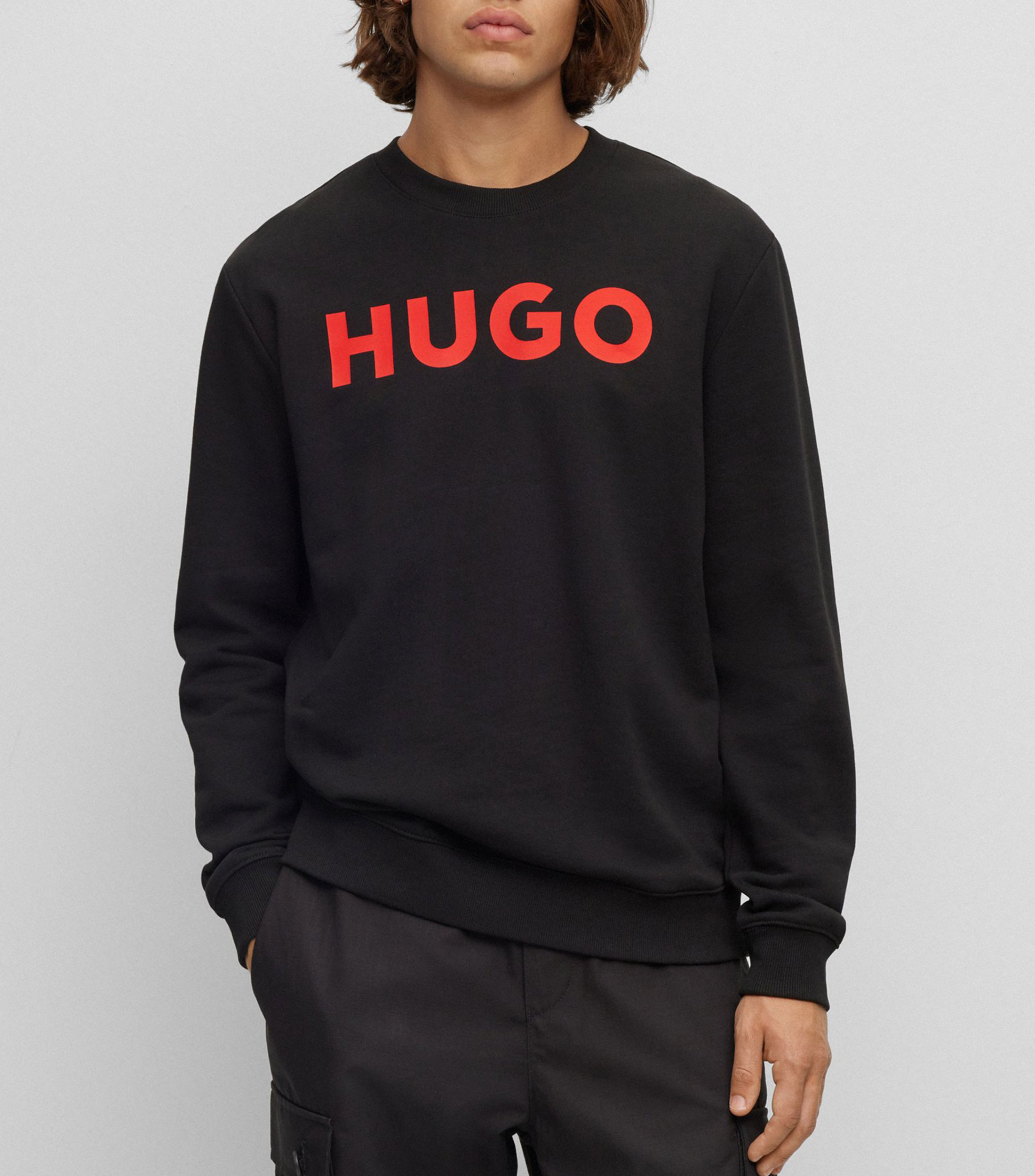 Sudadera de cuello redondo con logo Hombre