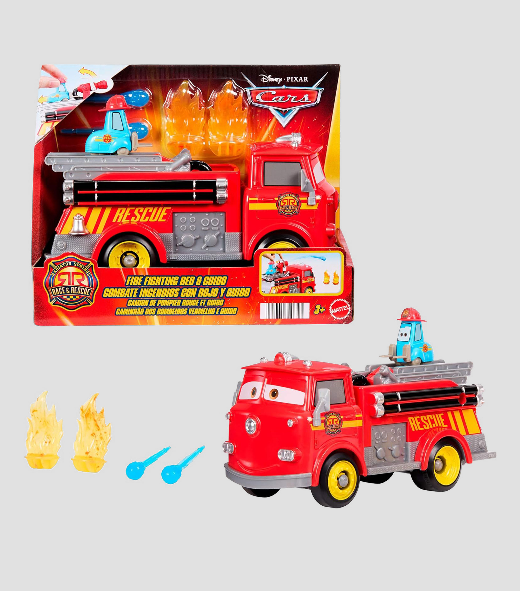 Playset Cars Radiator Springs, Race and Rescue Fire Fighting