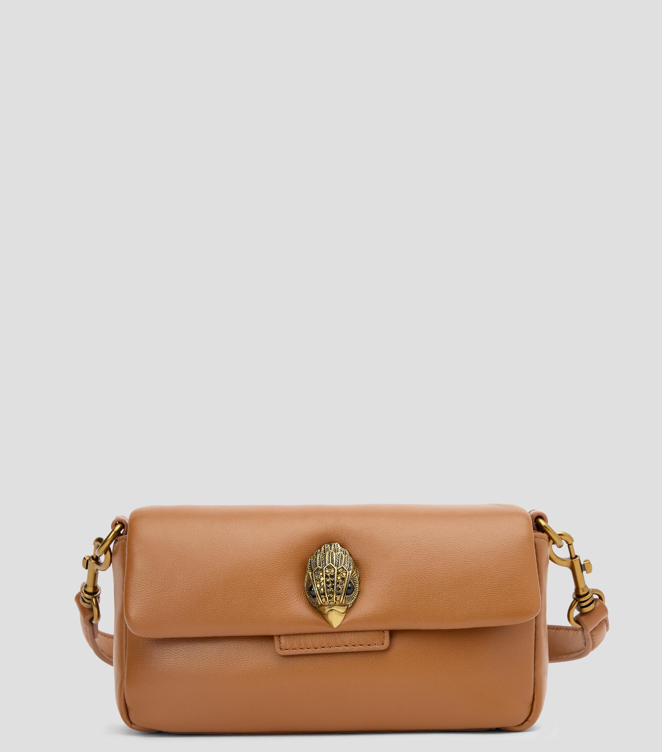 Bolsa shoulder mini en piel lisa Mujer