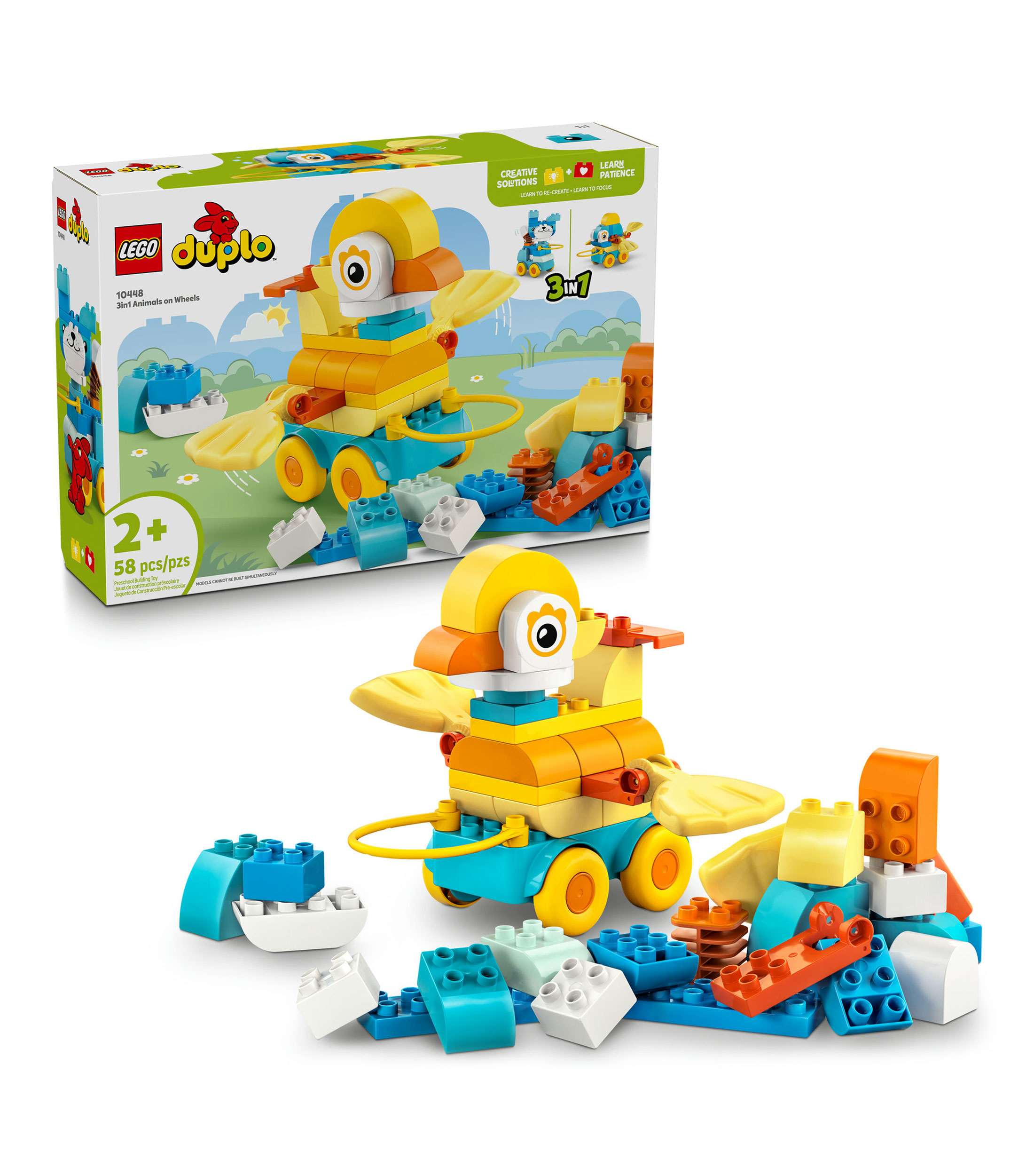 Lego Duplo Mi Pueblo Animales sobre Ruedas 3en1 10448