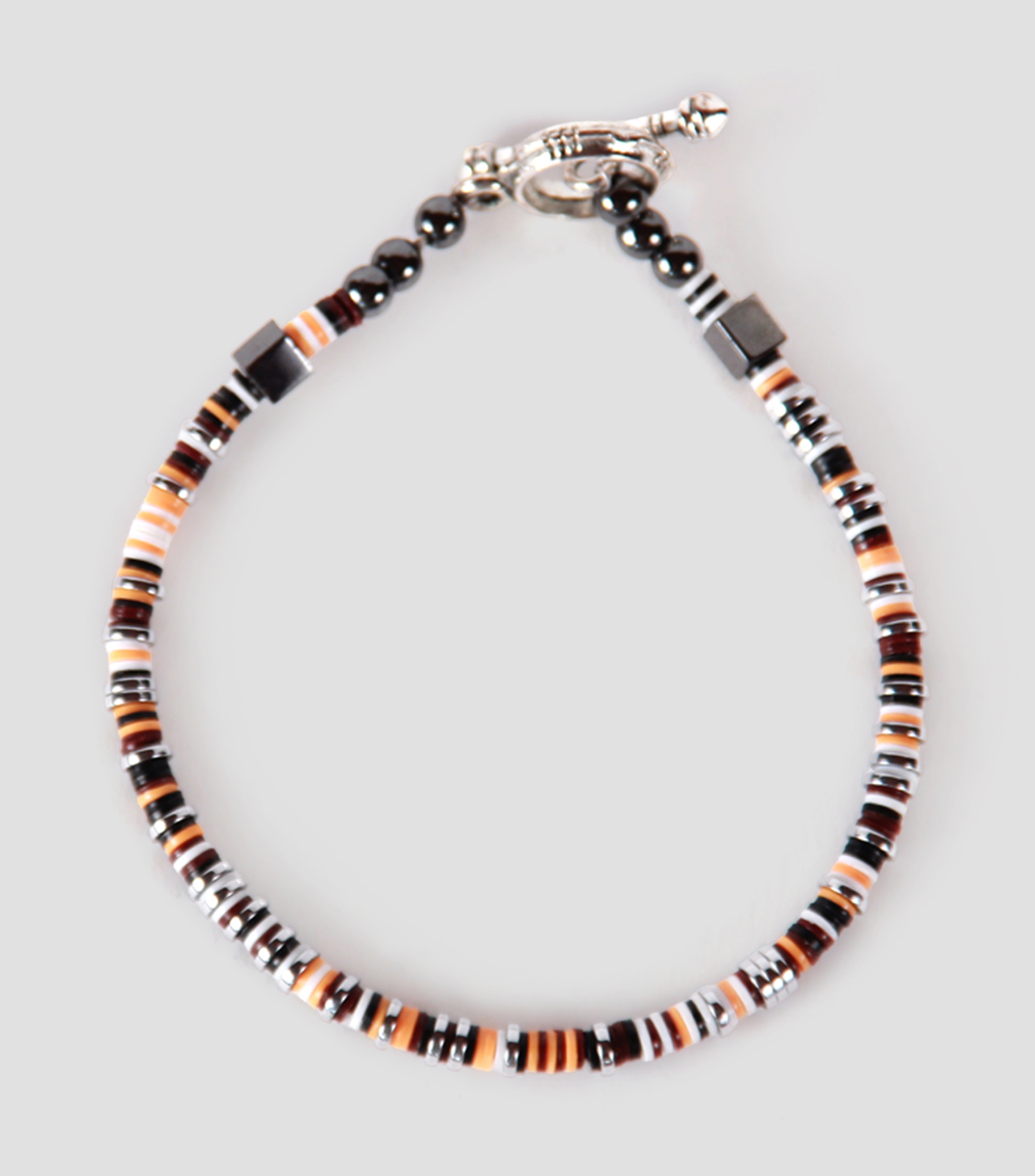 Pulsera en plata multicolor Hombre