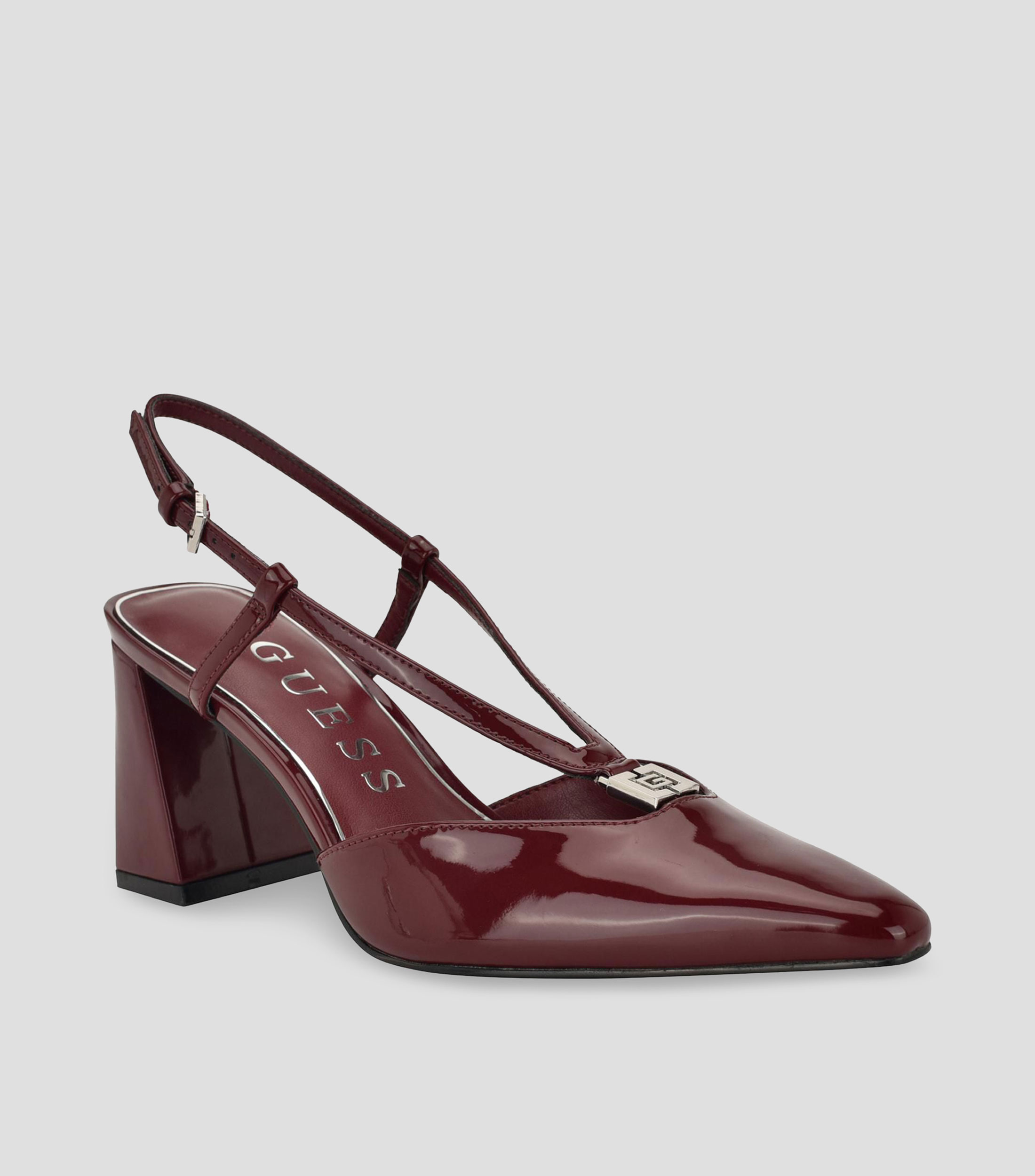 Zapatillas con tacón alto cuadrado Mujer