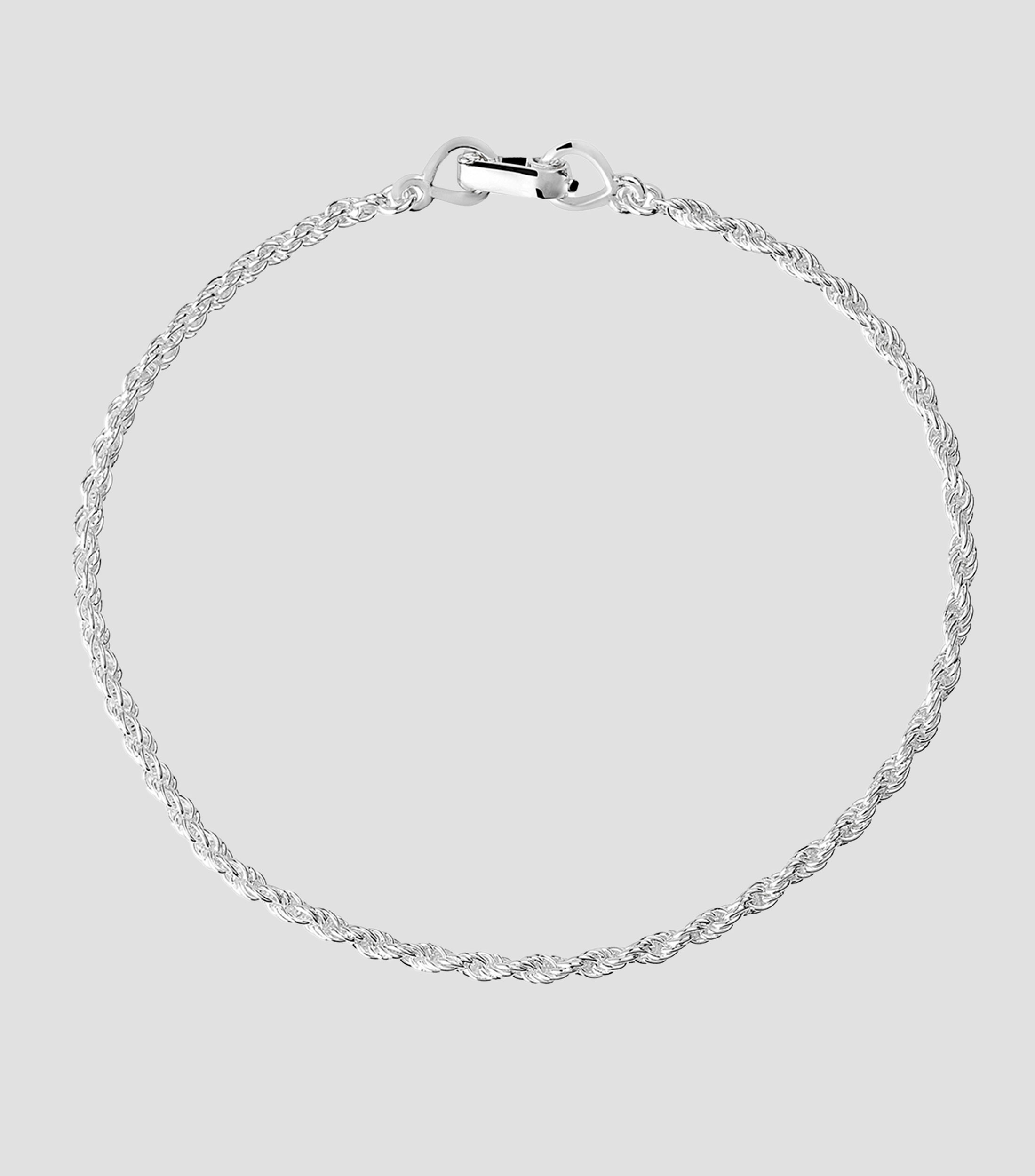 Pulsera en plata eslabonada Hombre