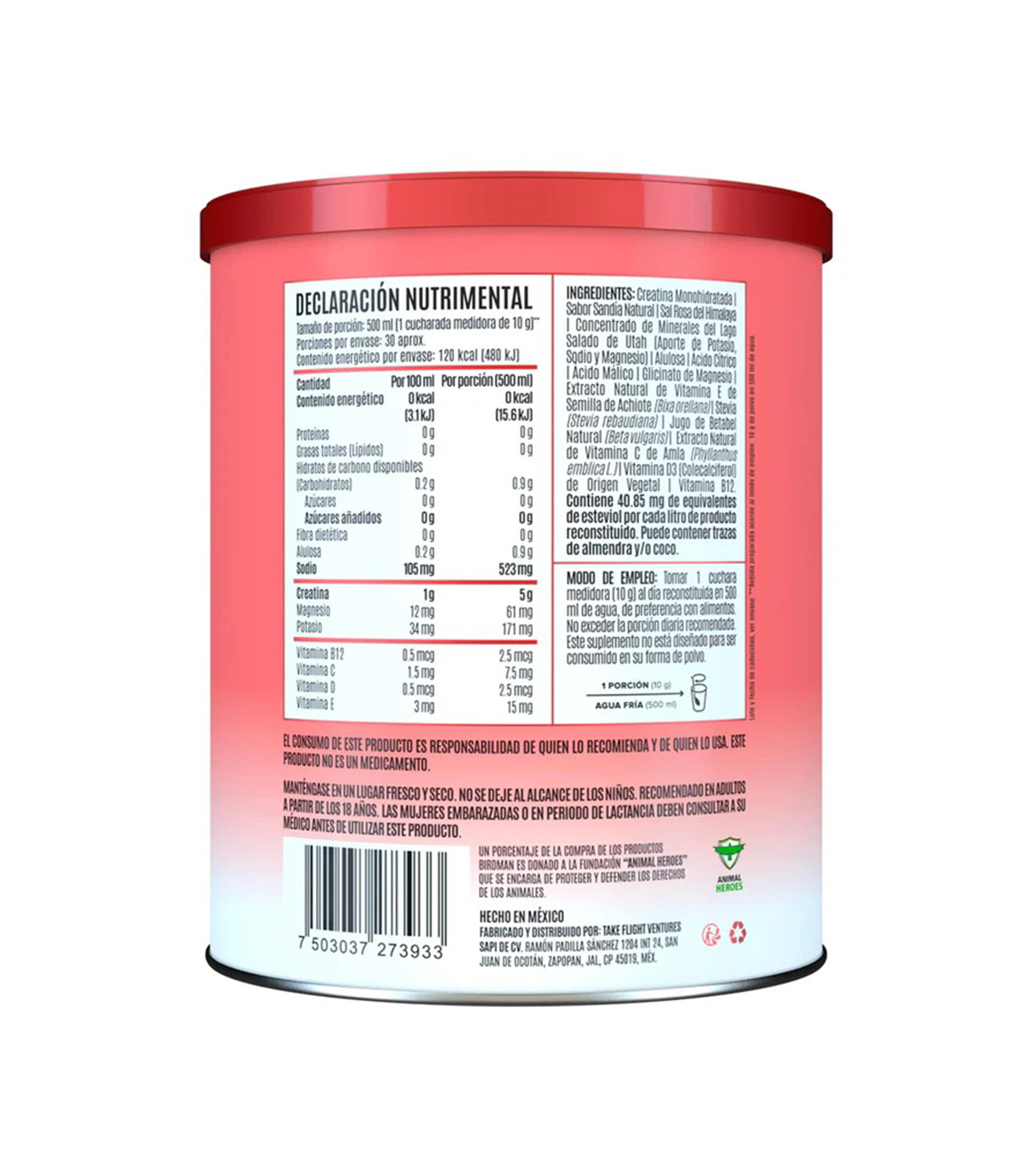 Suplemento alimenticio Creatine Electrolyte Refresher Watermelon Splash, 300 g