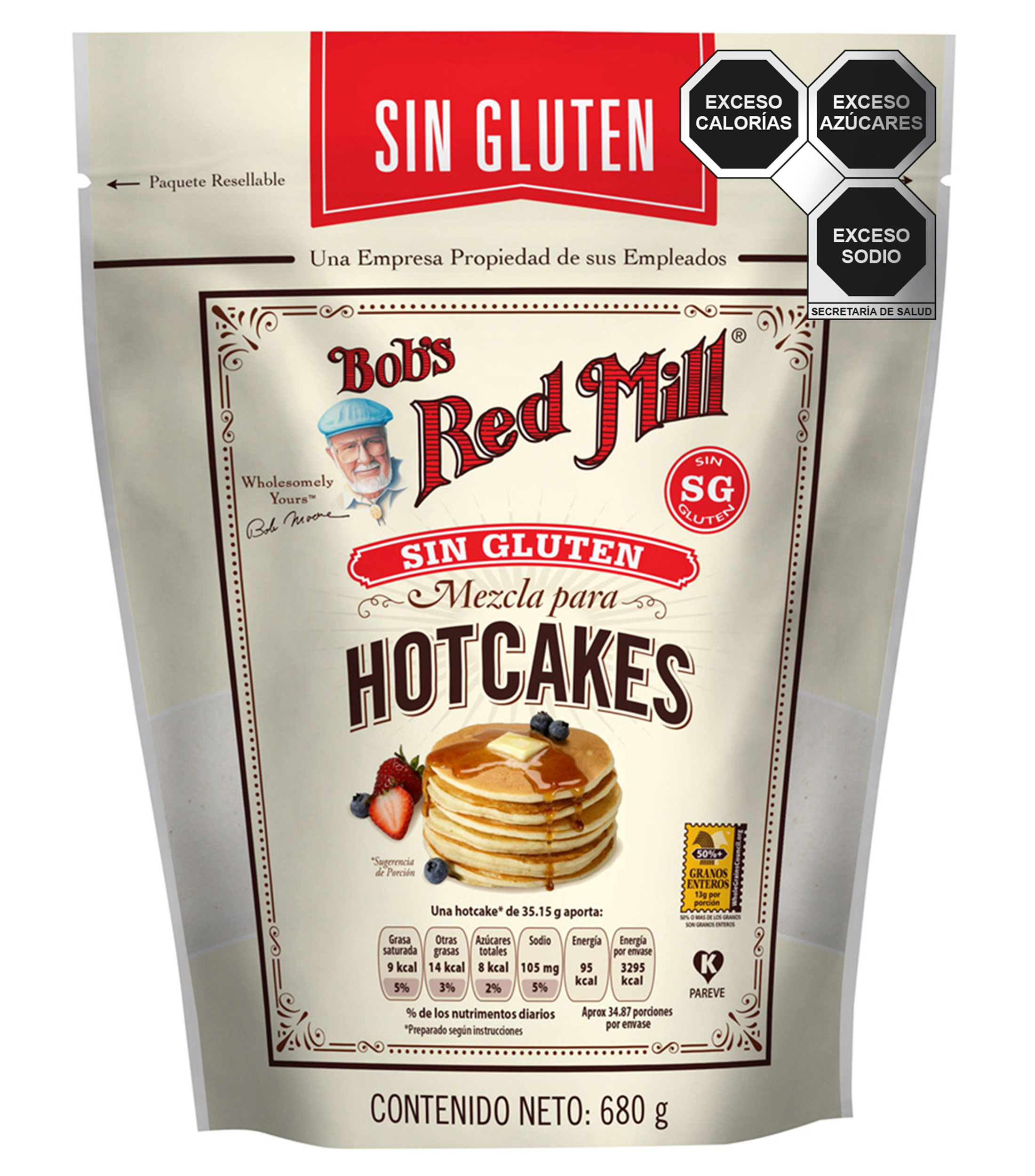 Mezcla para hot cakes sin gluten, 680 g