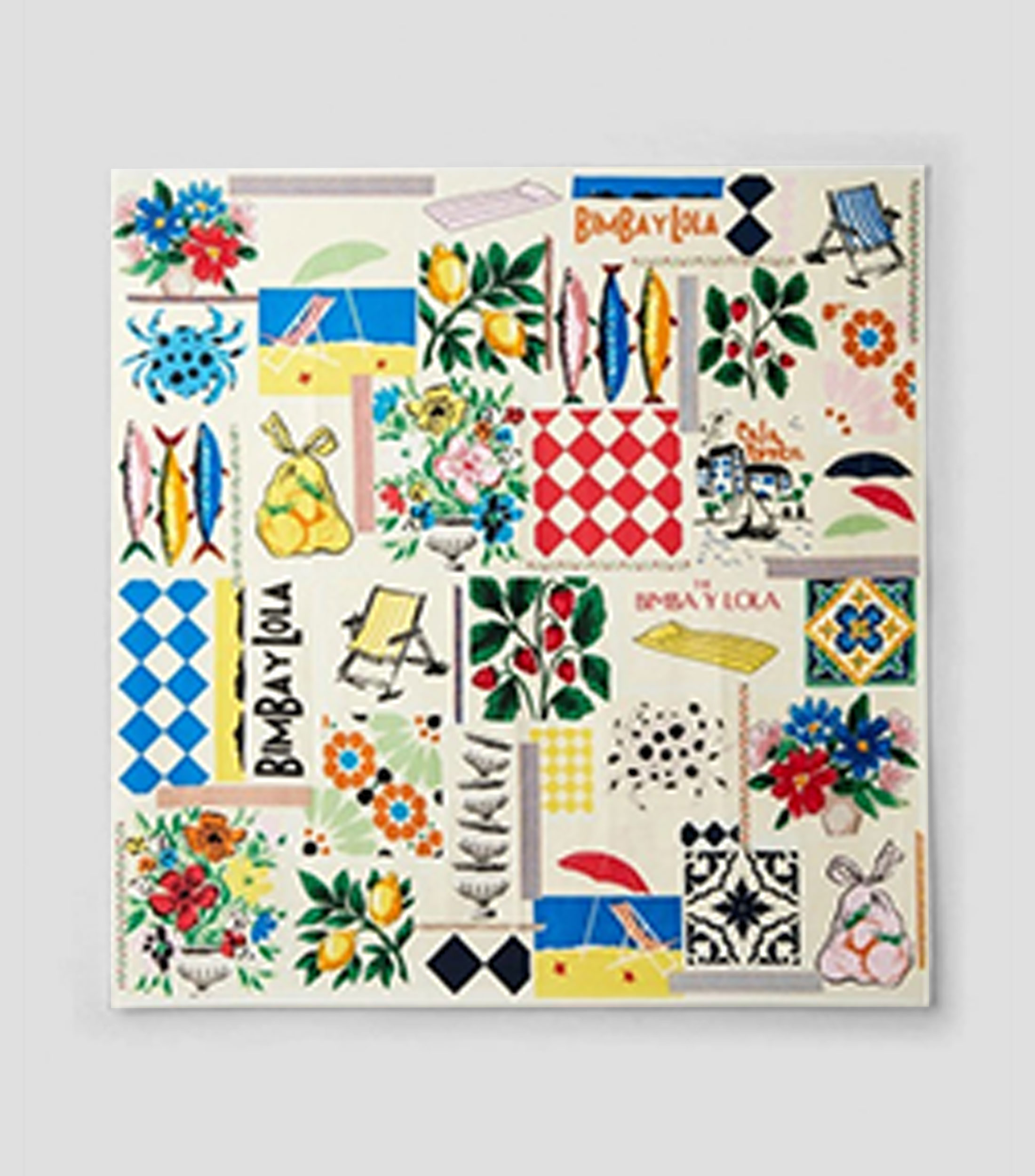 Pañuelo multicolor estampado Mujer