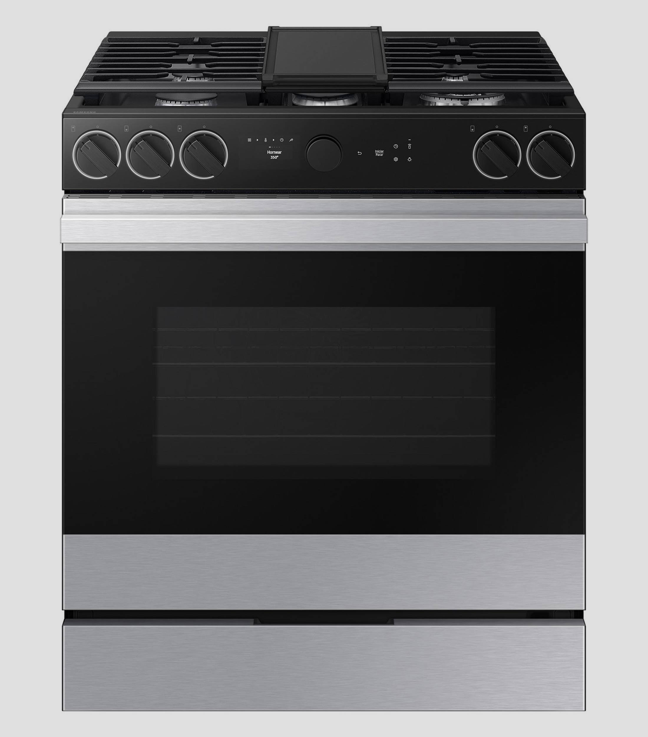 Estufa de Piso con Camara en el Horno Bespoke de Gas LP 30 Silver