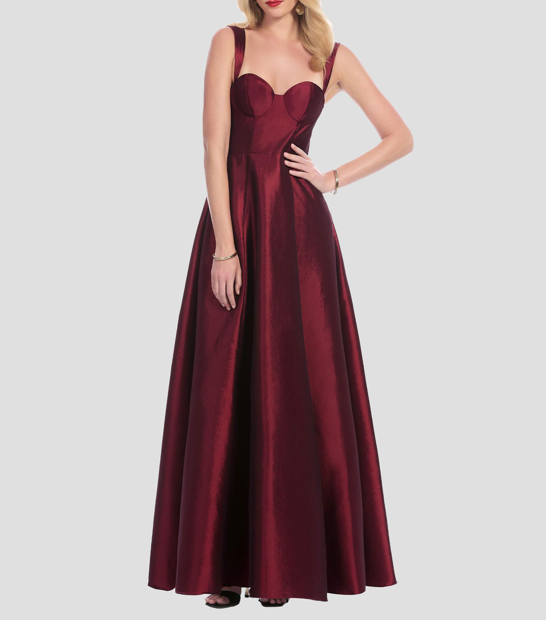 Vestido de fiesta largo liso Mujer
