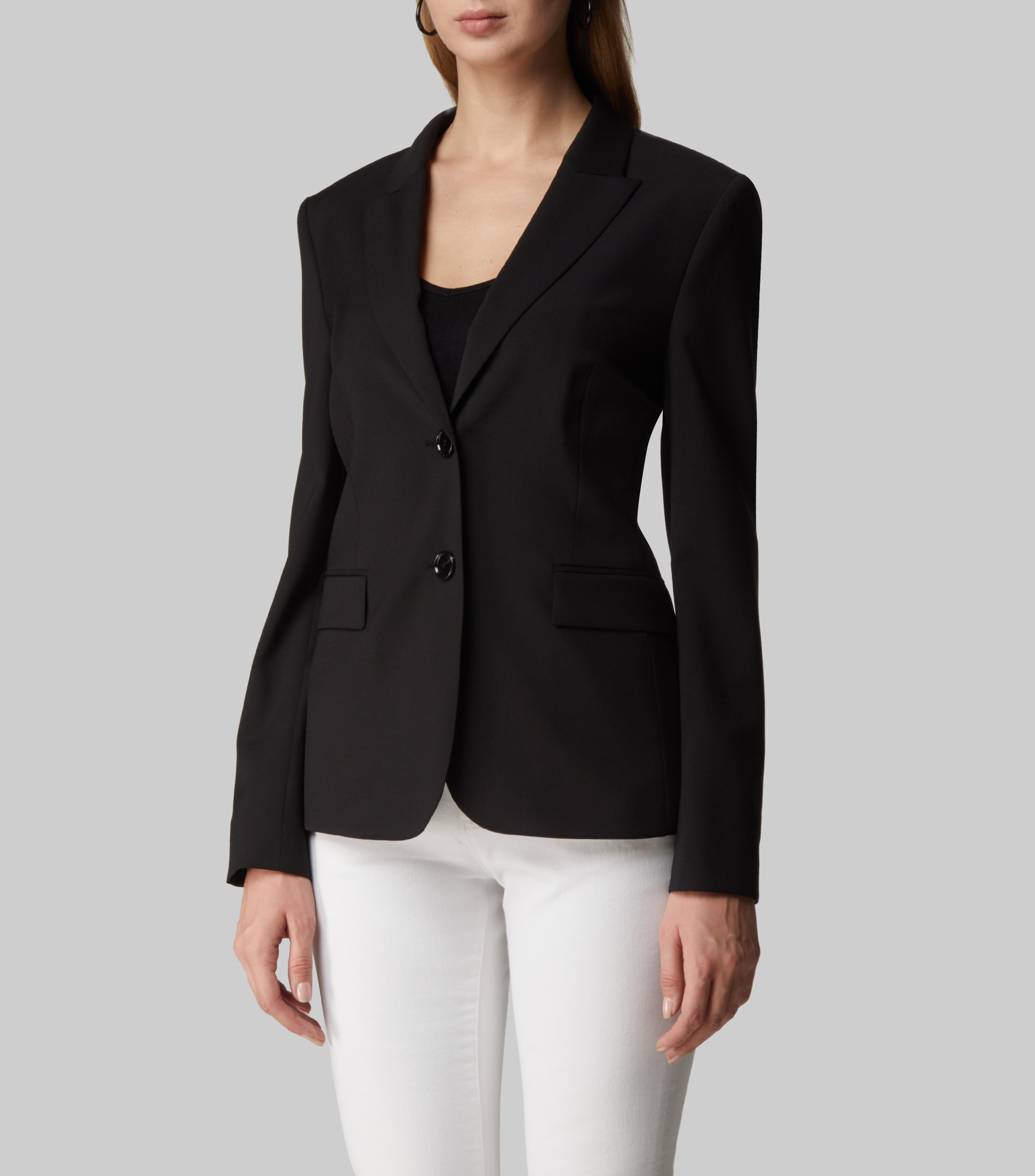Saco regular fit en lana virgen Mujer