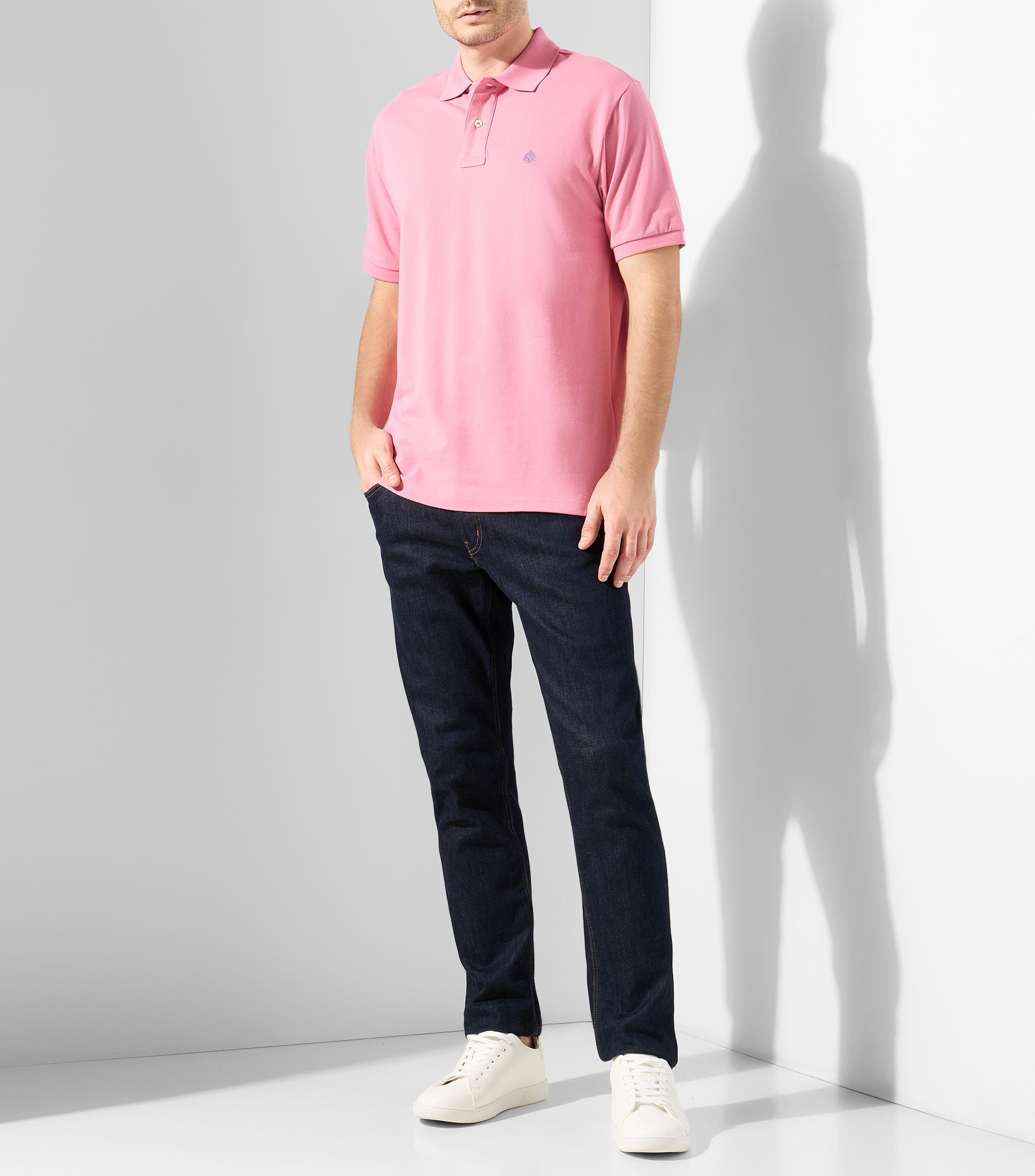 Playera Tipo Polo Manga Corta Diseño liso Hombre