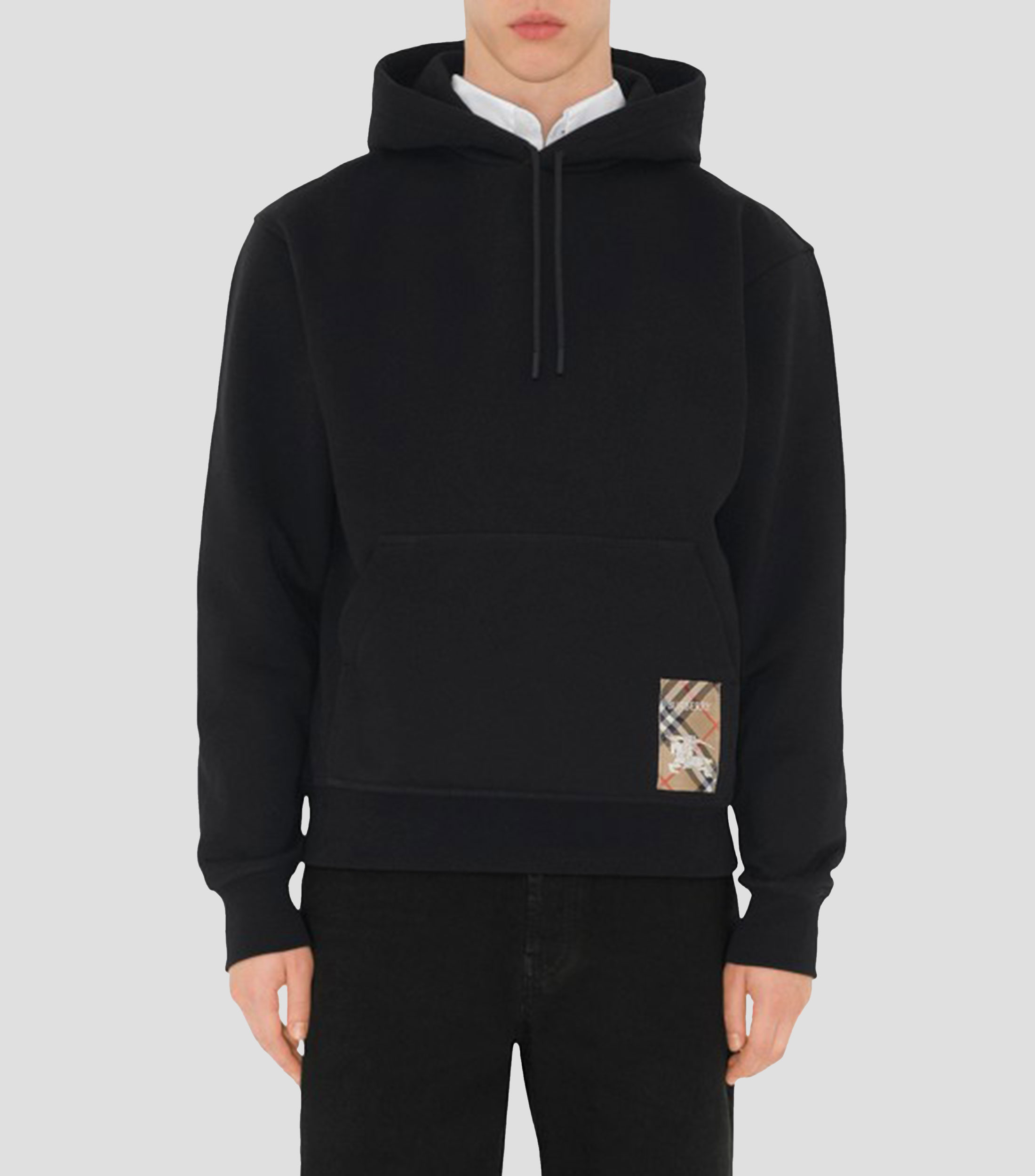 Sudadera canguro con capucha Check Hombre