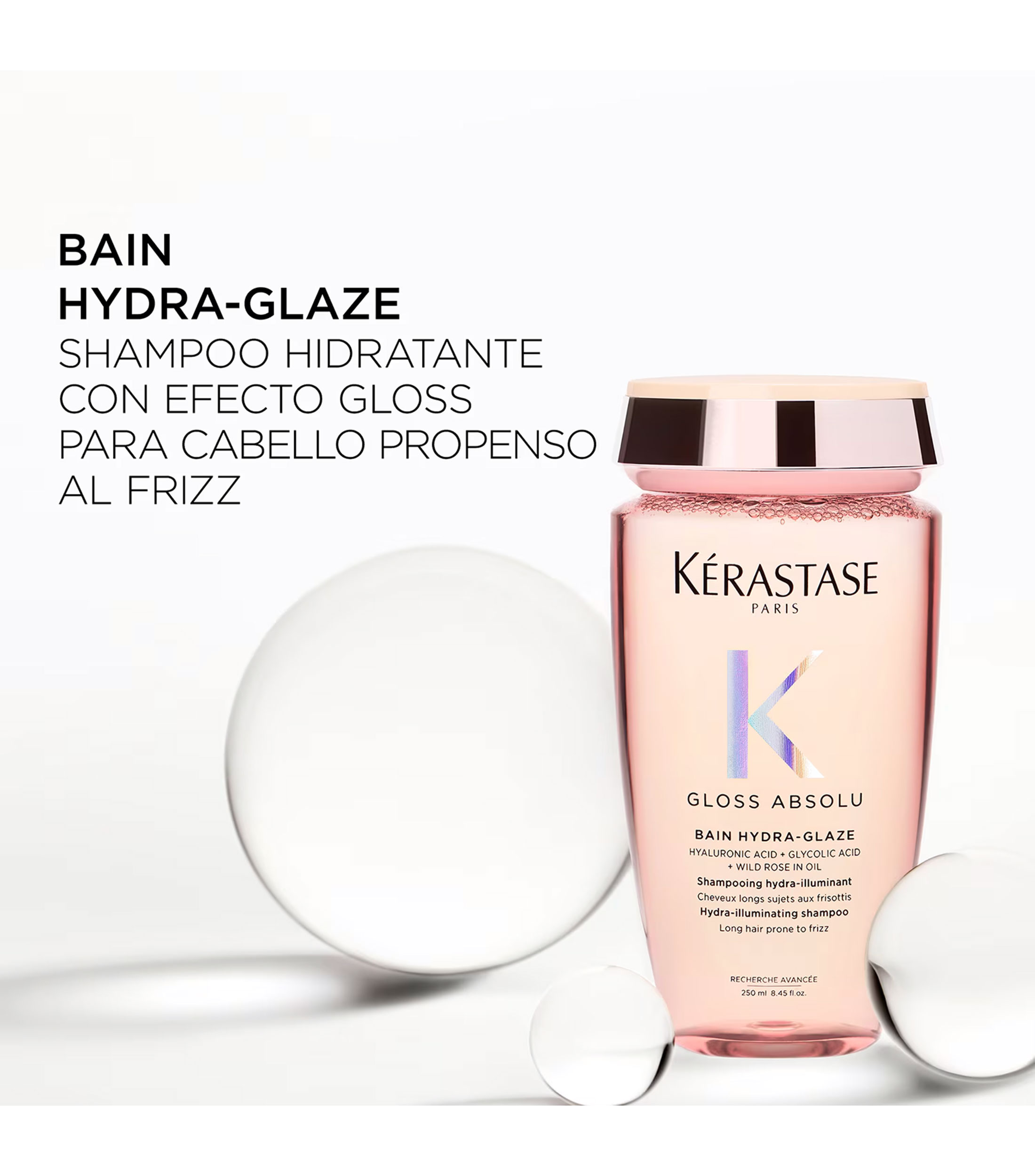Shampoo Gloss Absolu para el cabello largo con tendencia al frizz Hydra-illuminating, 250 ml
