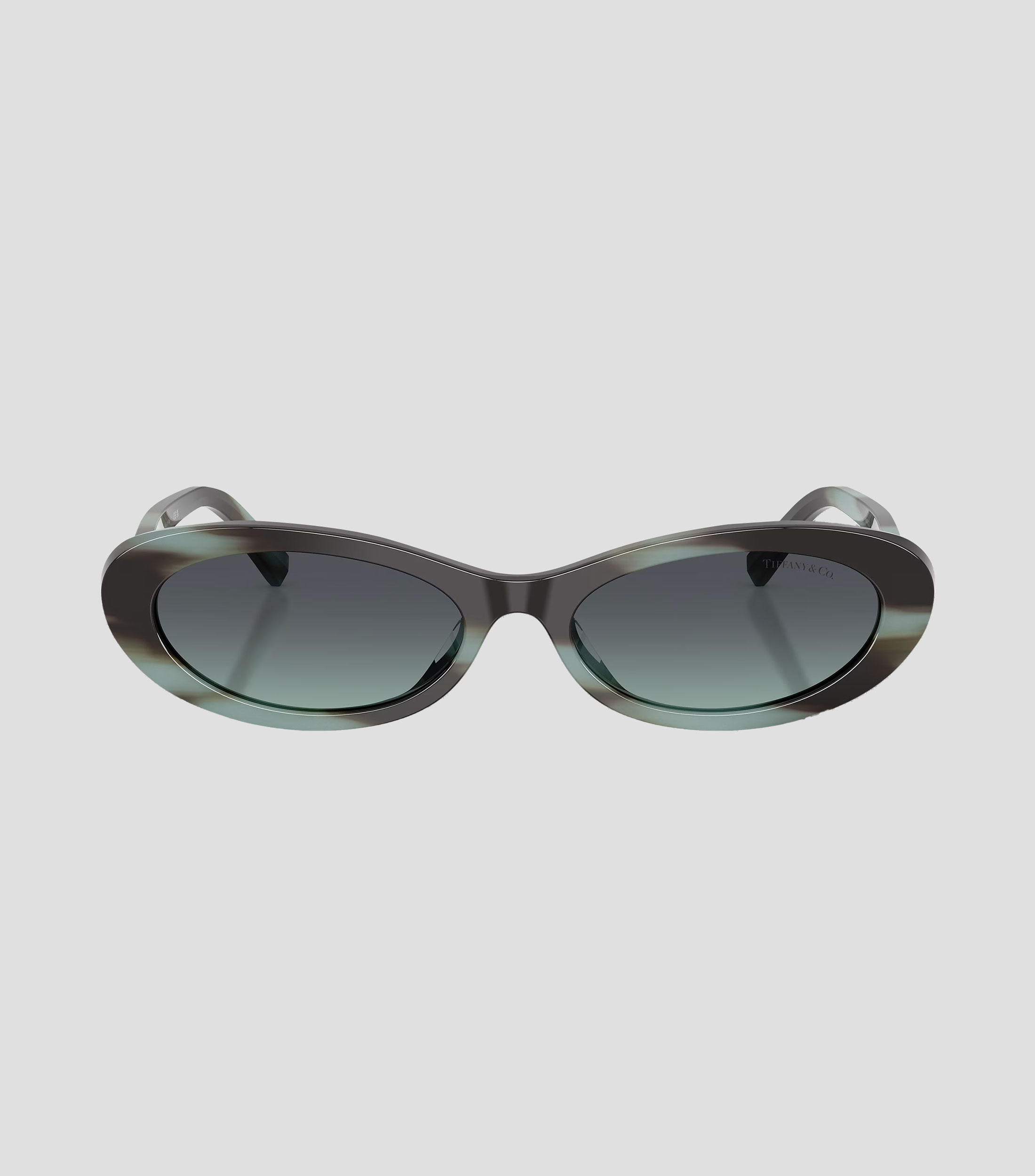 Lentes de sol ovalados negros Mujer