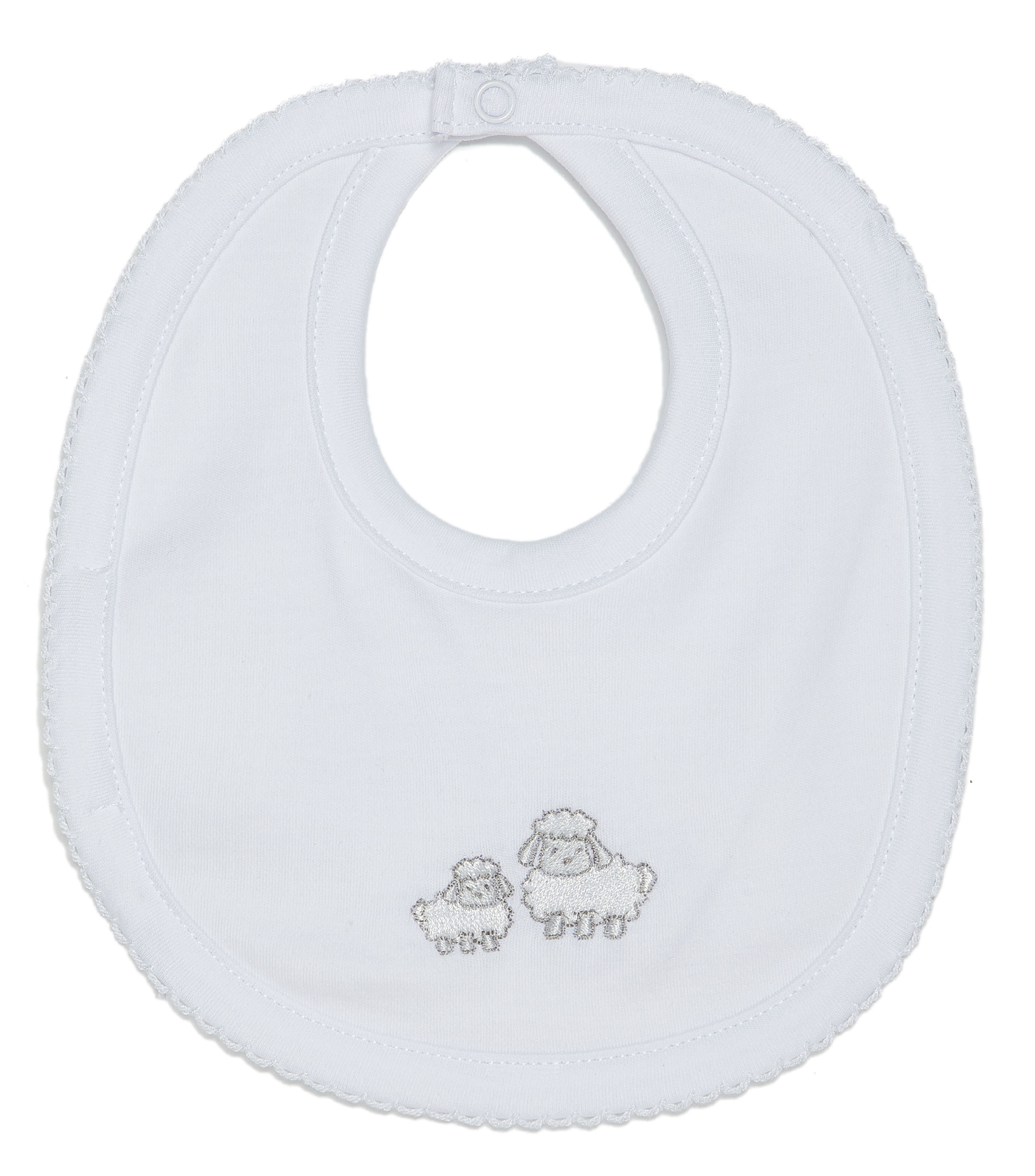 Babero en algodon blanco Bebe