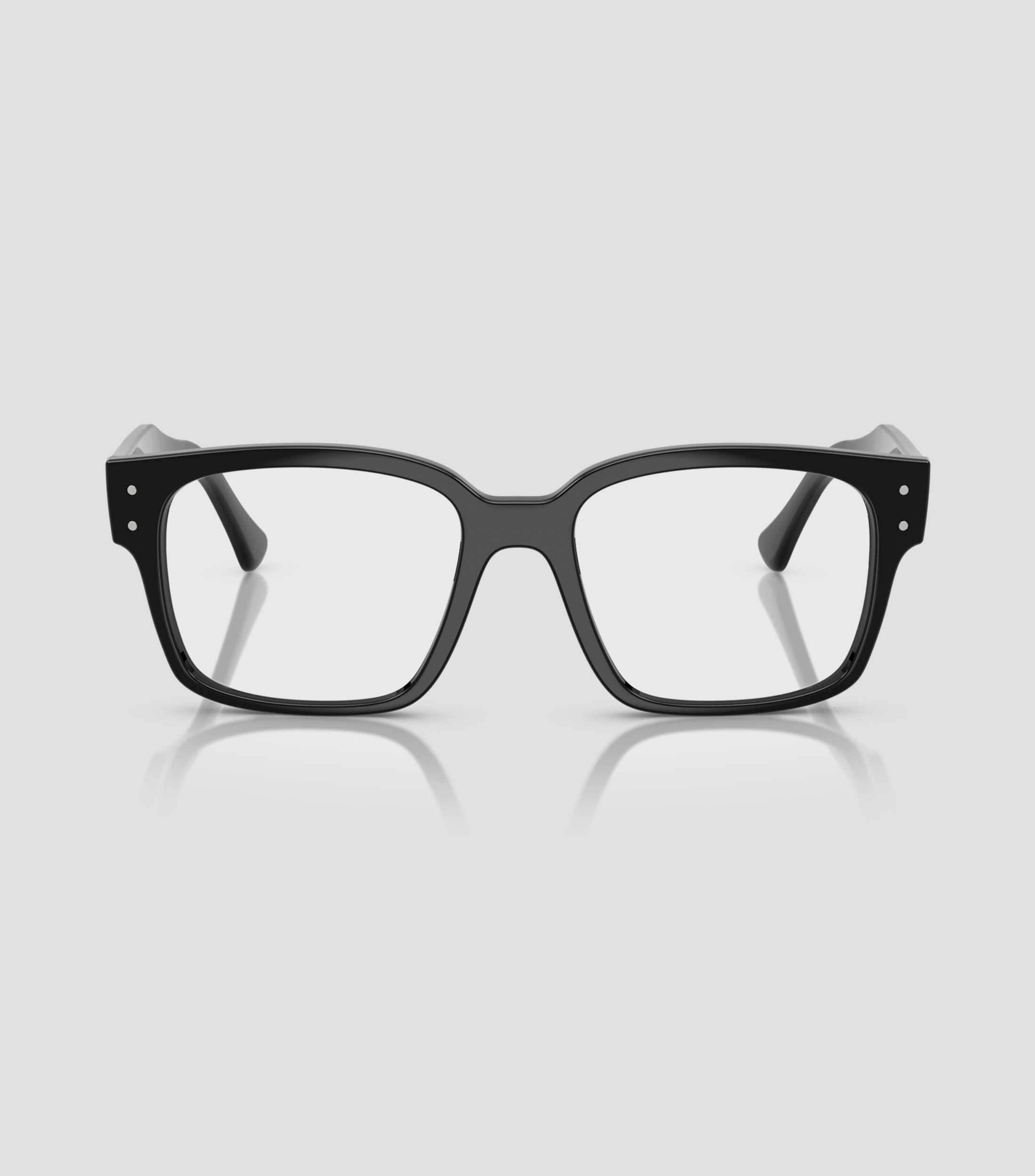 Lentes oftálmicos cuadrados negros Unisex