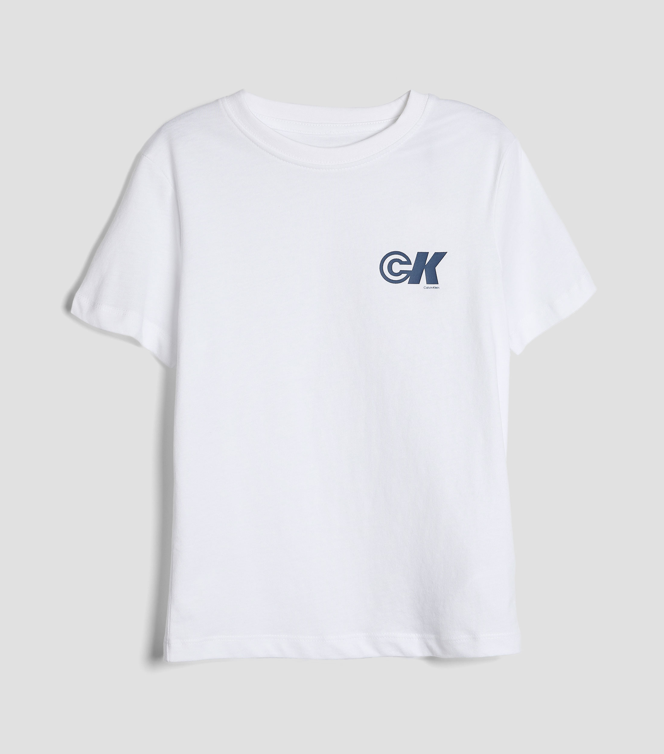 Playera cuello redondo manga corta con logotipo Niño