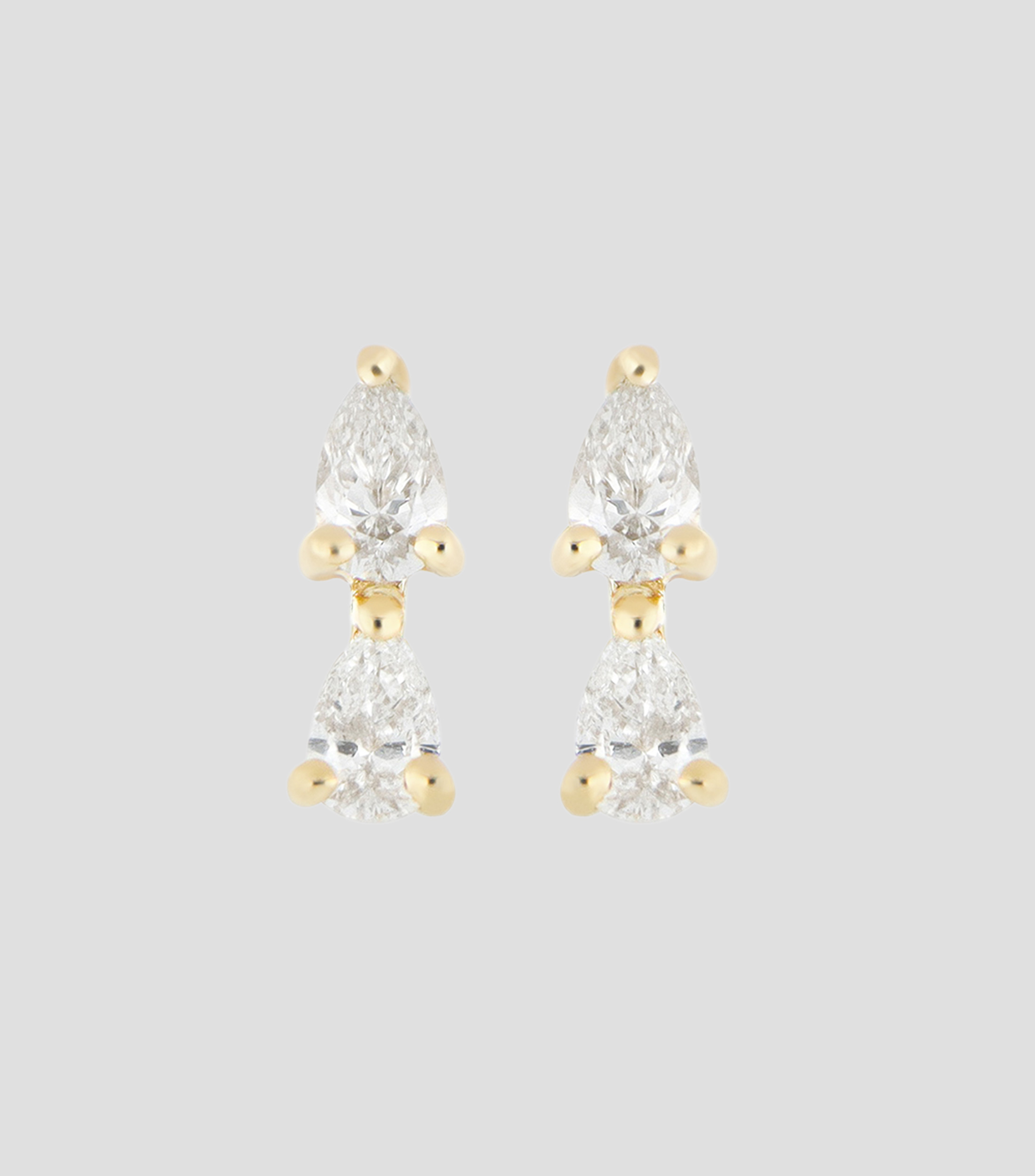 Pendientes en Oro amarillo de 18 Kilates con Diamante Mujer