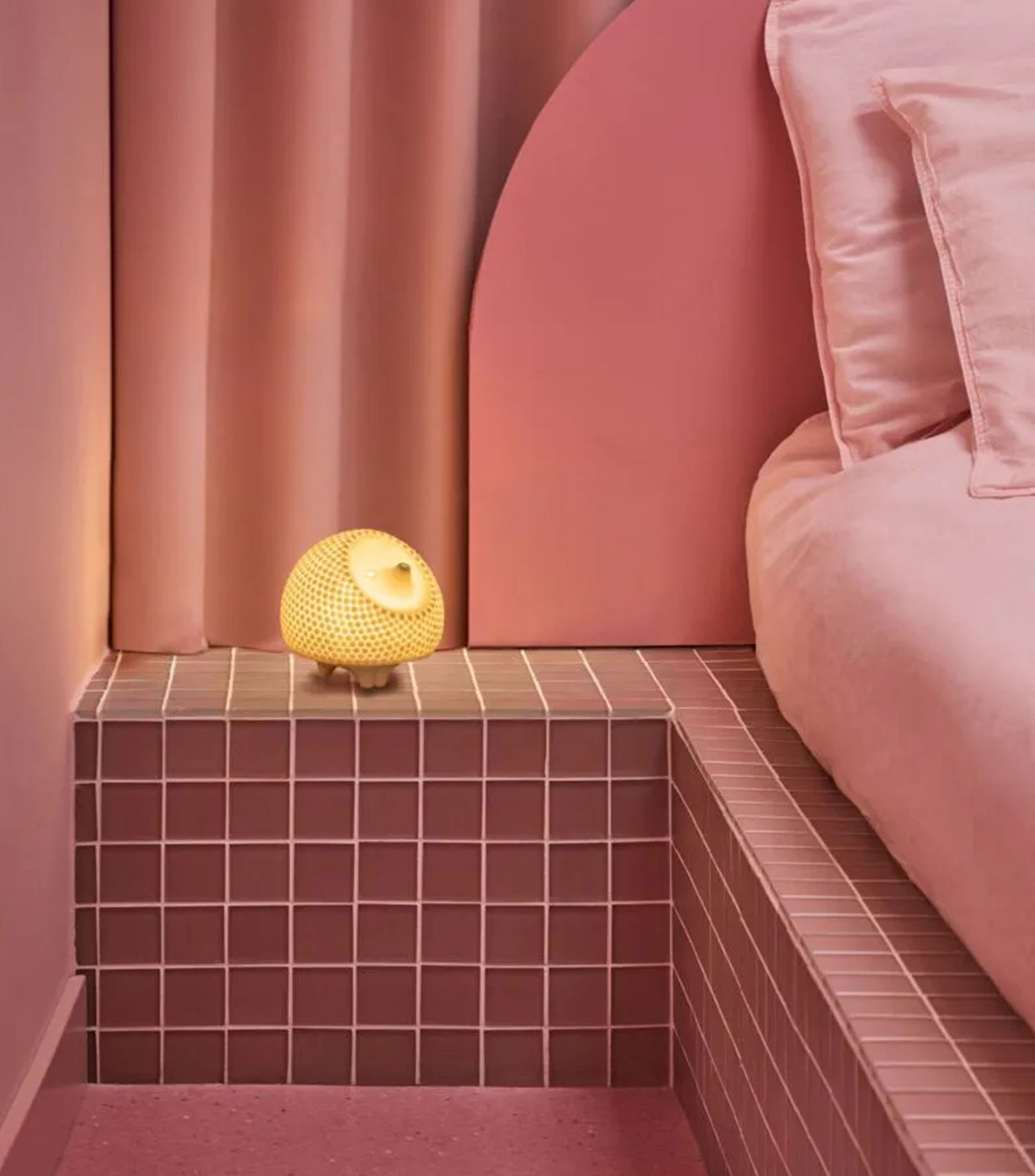 Figura decorativa Lámpara Inalámbrica Erizo en porcelana