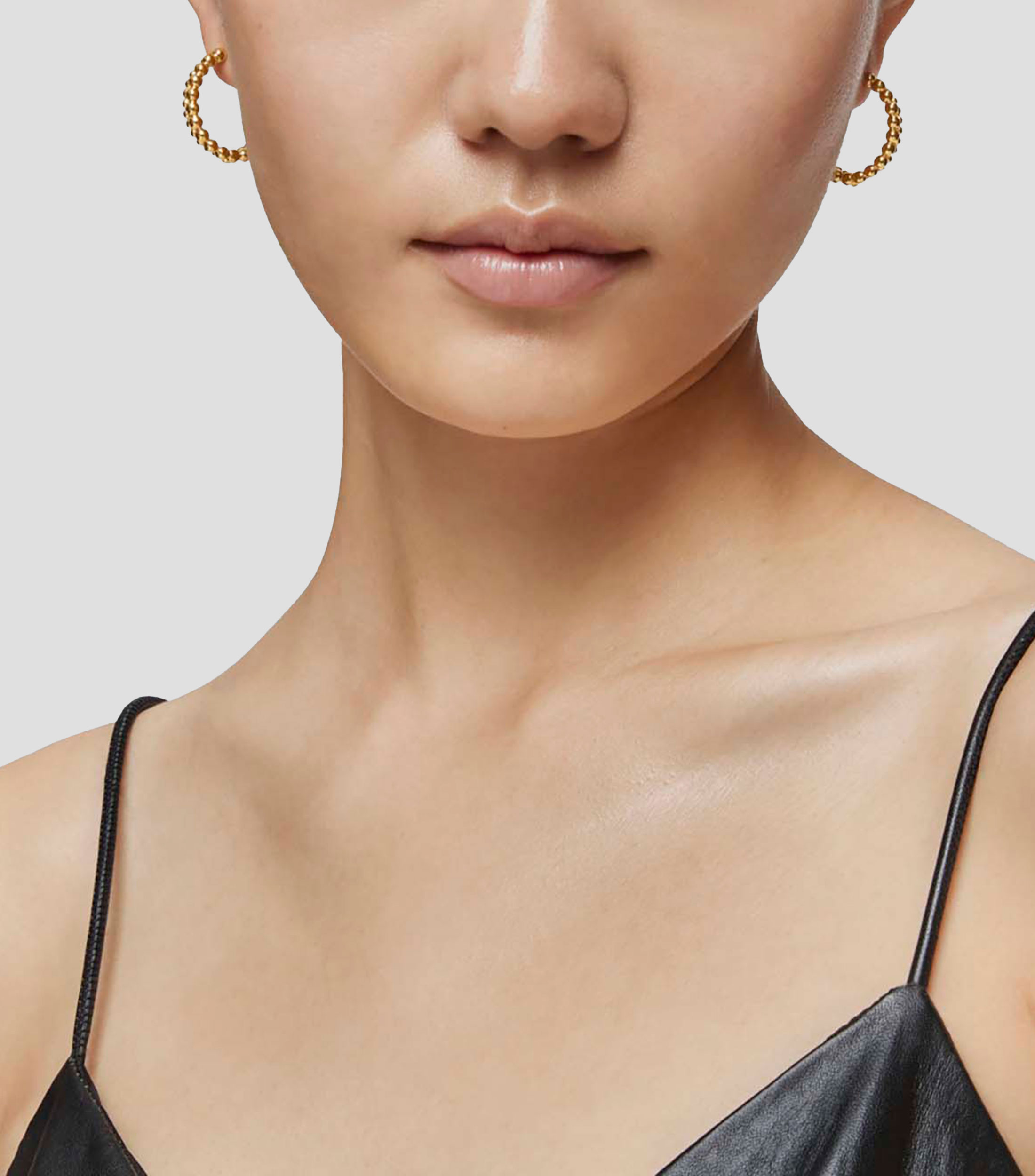 Pendientes Gloss en plata dorados Mujer