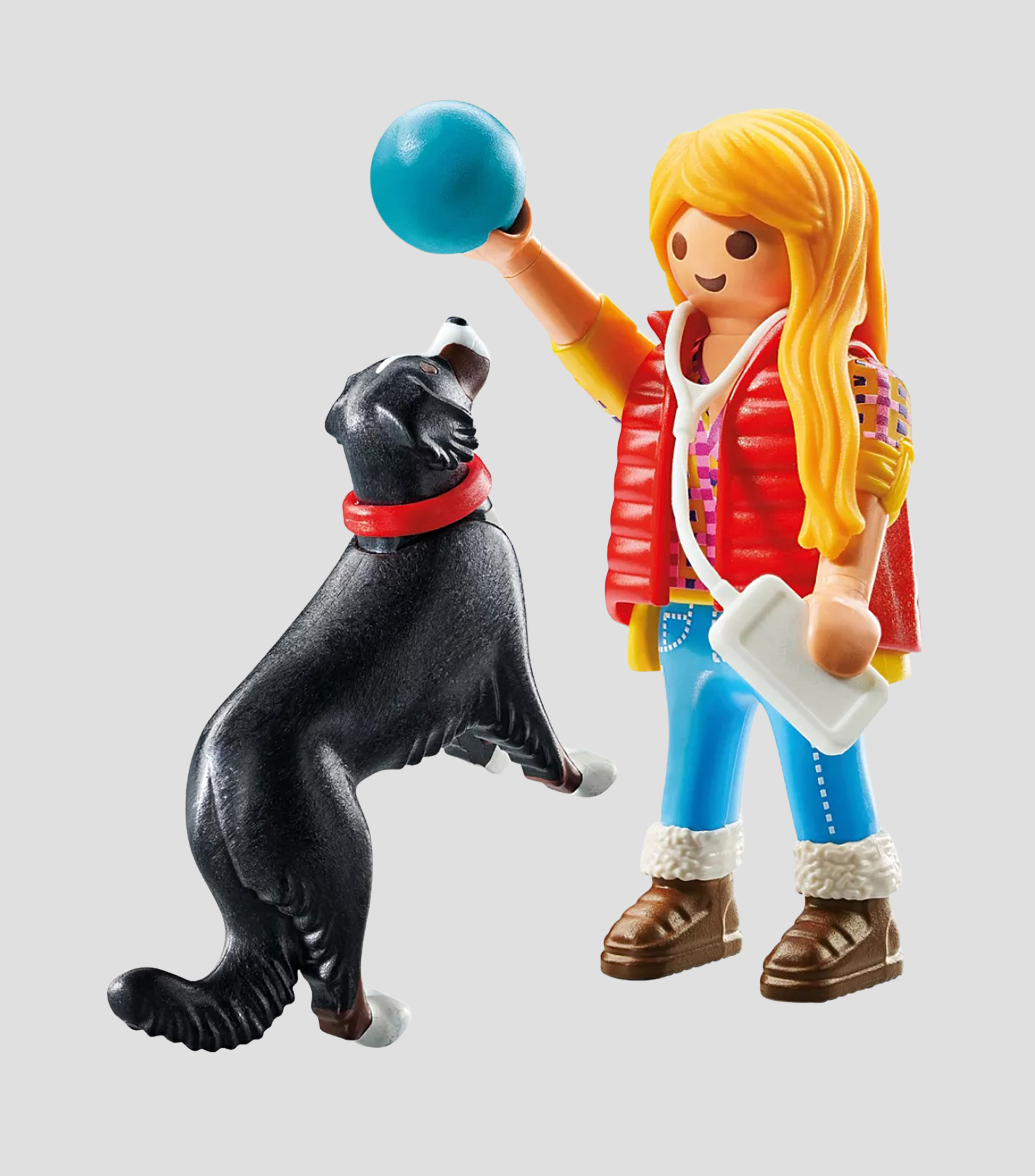 Playset Mujer con perro de montaña