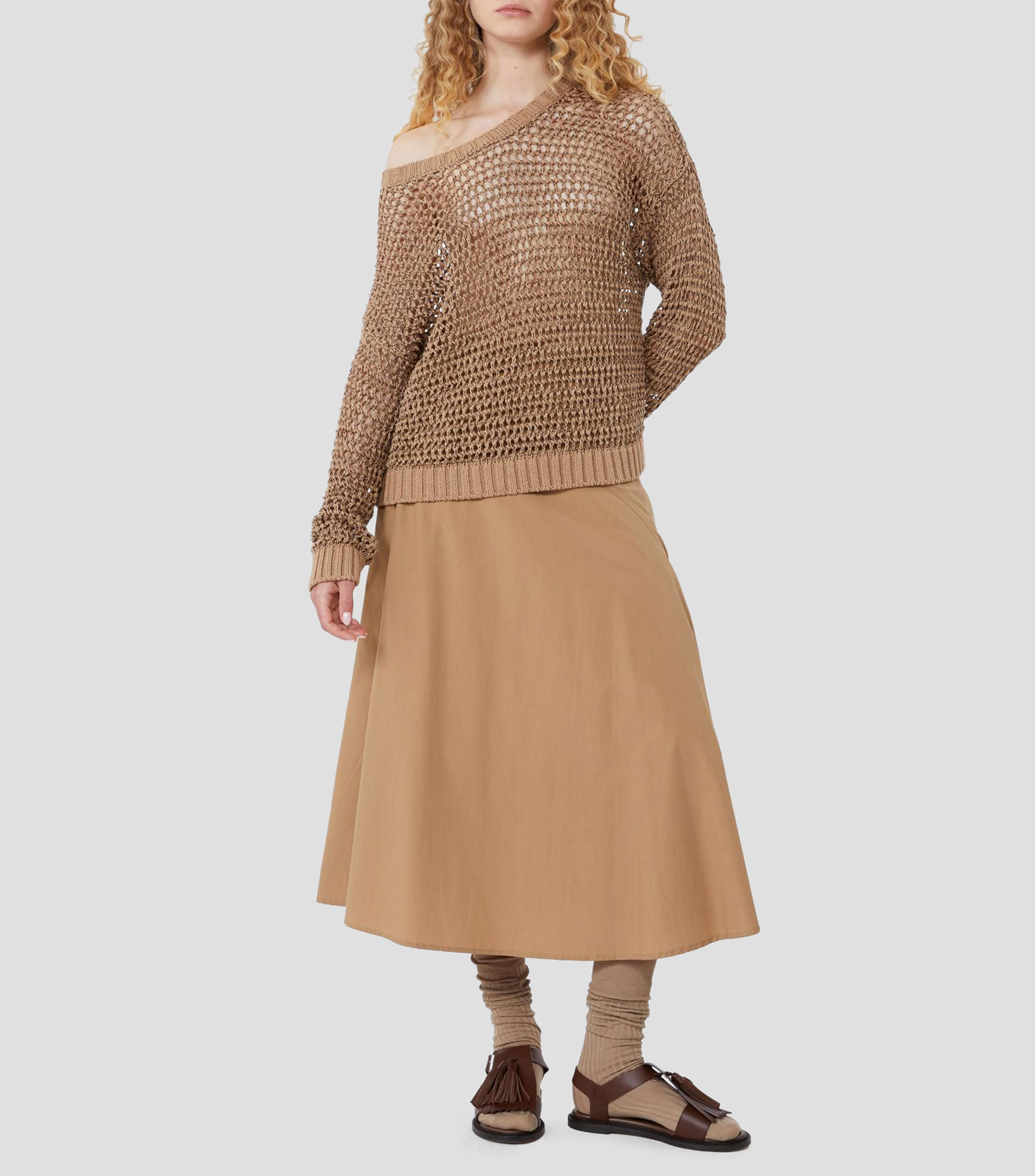 Falda Midi A lisa Mujer