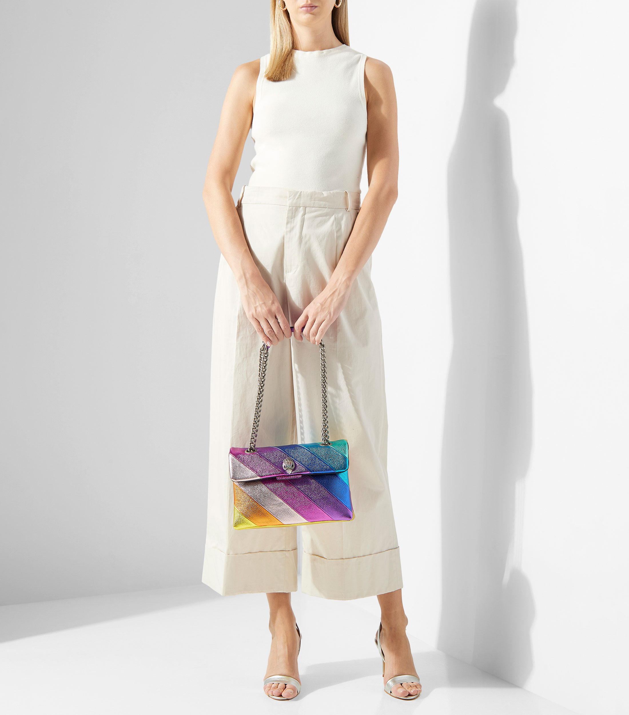 Bolsa Shoulder multicolor en piel Mujer
