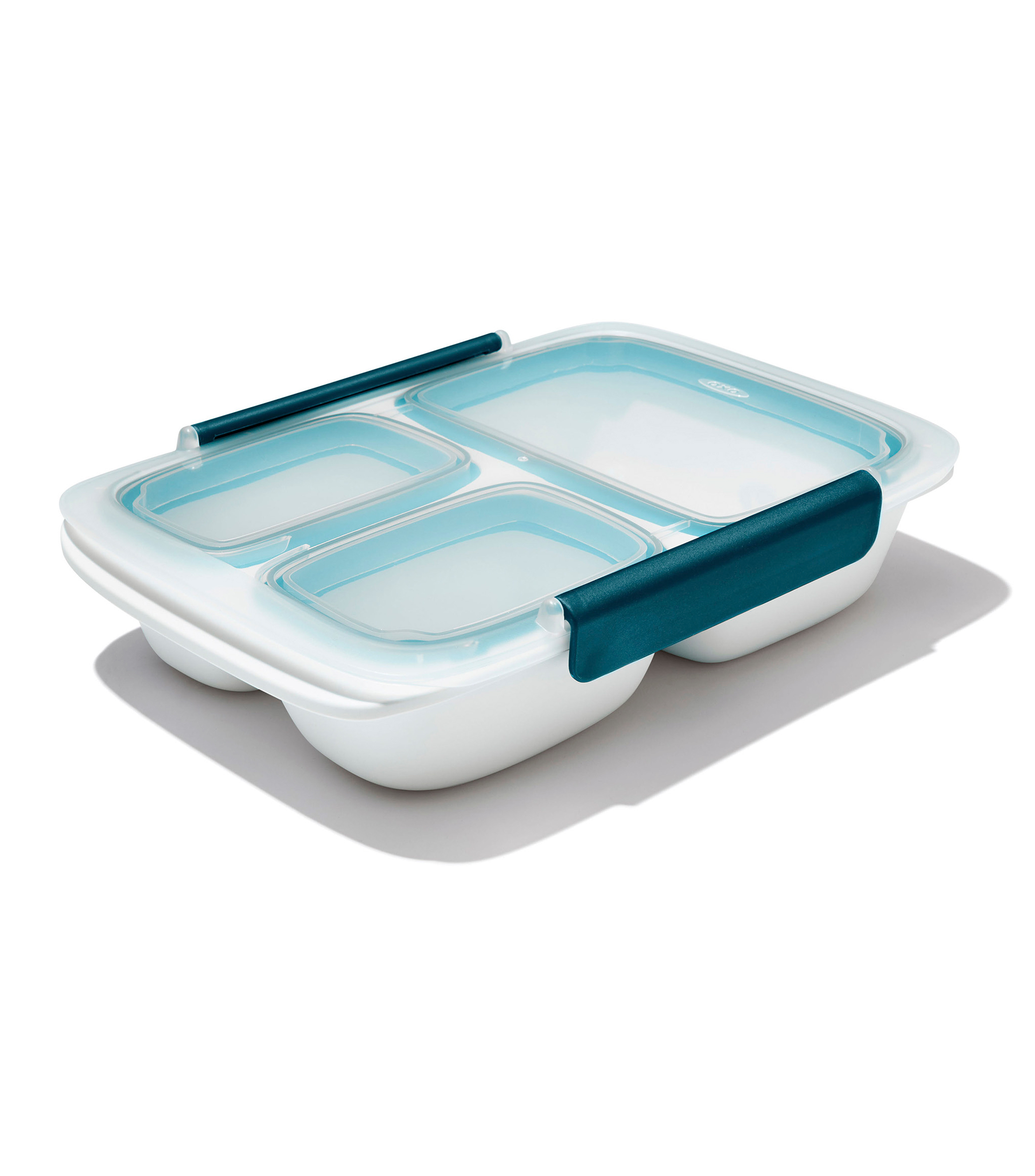 Contenedor rectangular con 3 divisiones, 970 ml
