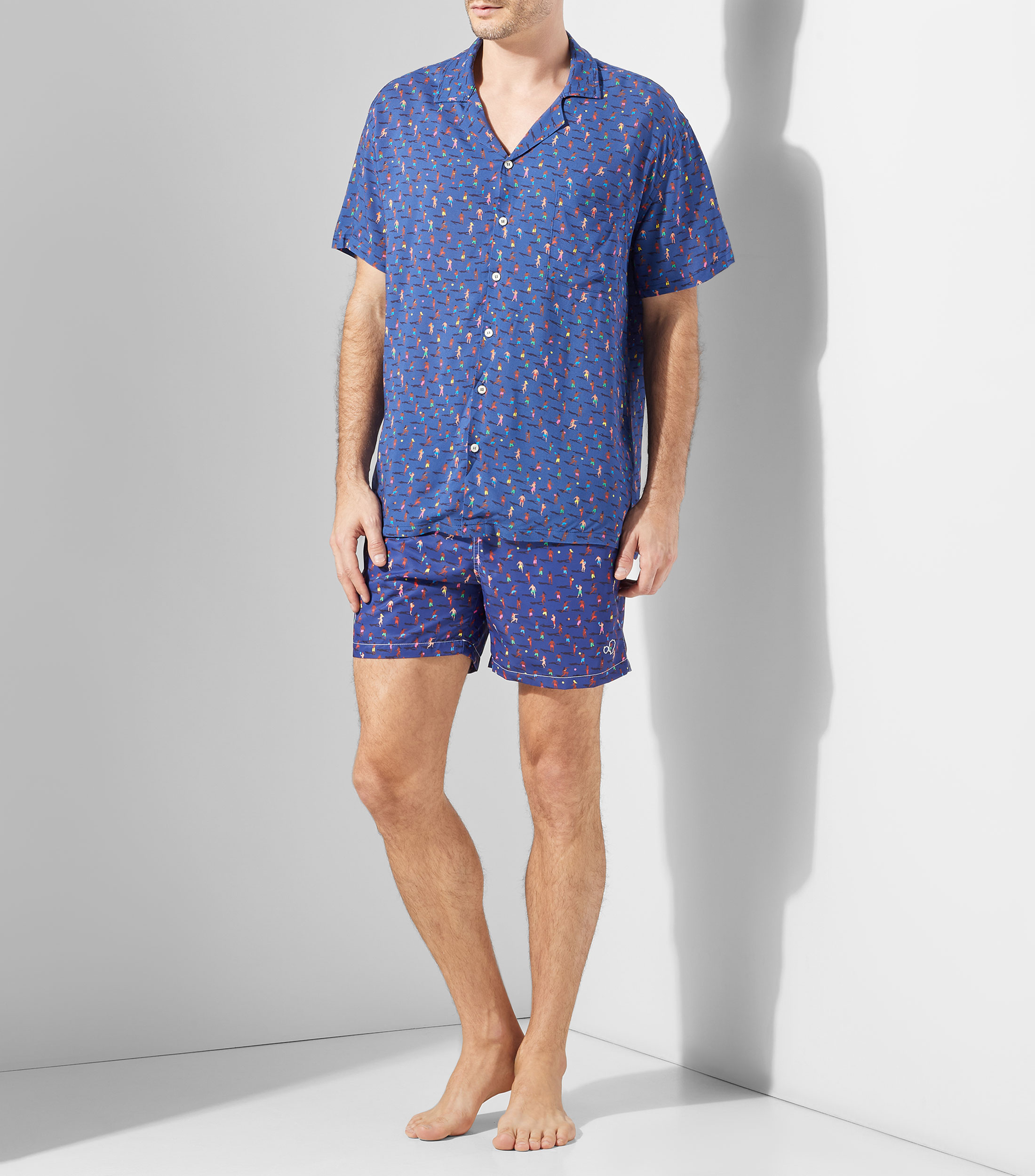 Camisa fantasía manga corta de playa Hombre