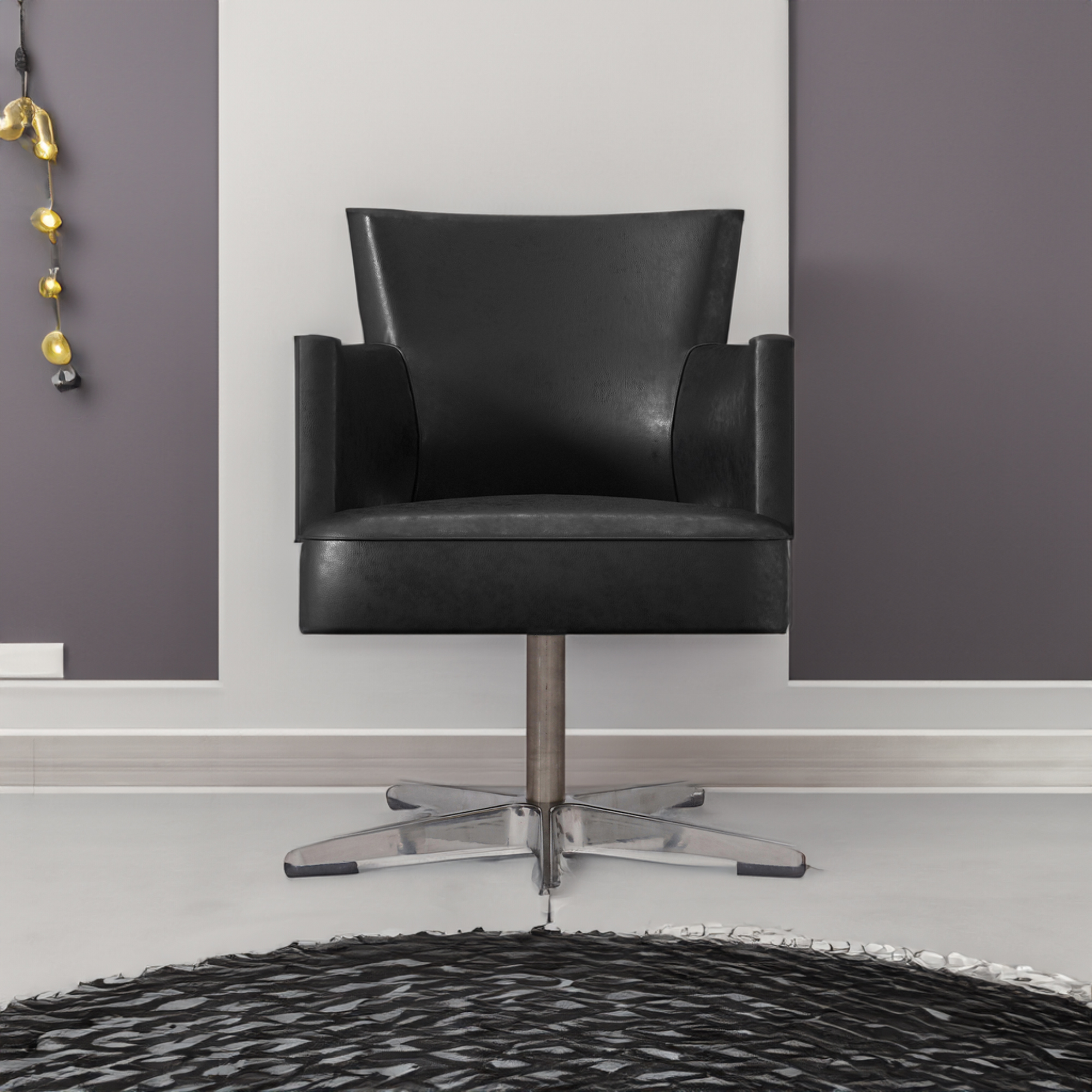 Silla Swinderby en Piel Grafito