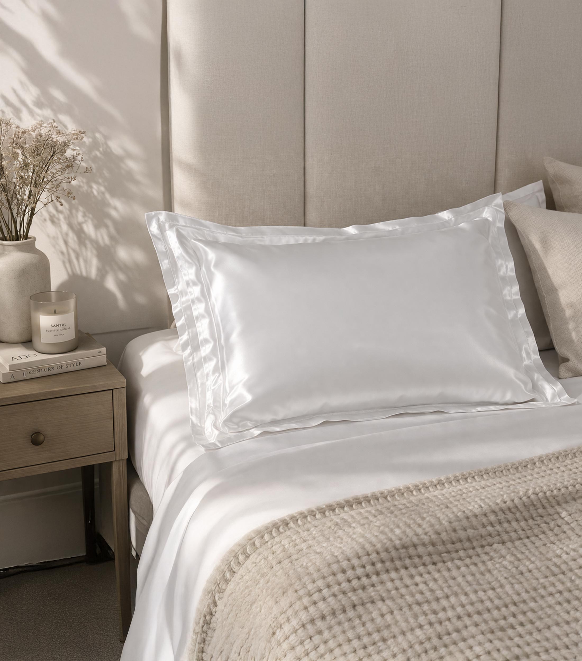 Funda para almohada Estándar de algodón Luxor blanca