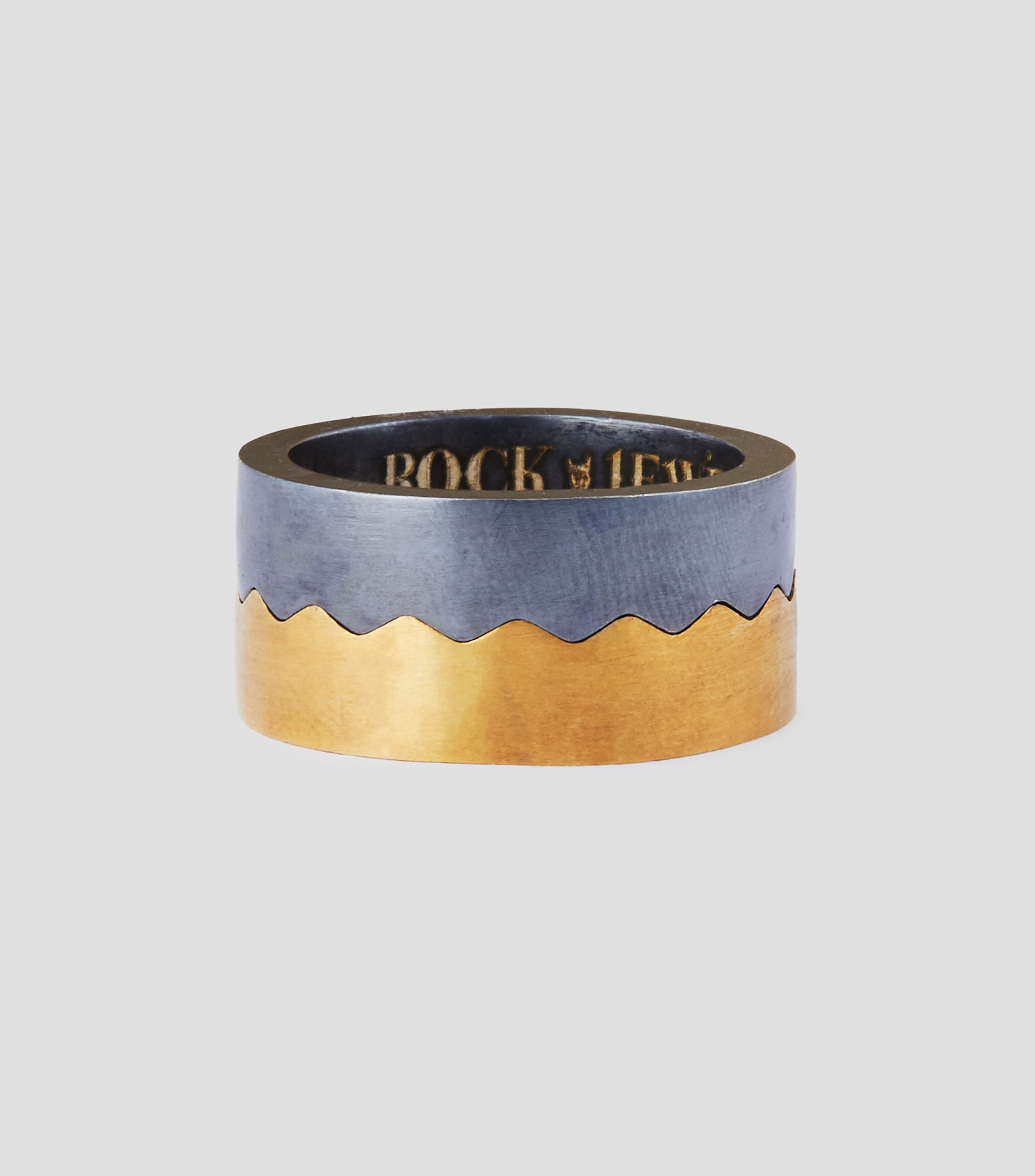 Anillo doble dividido en plata .925 Split Even Hombre