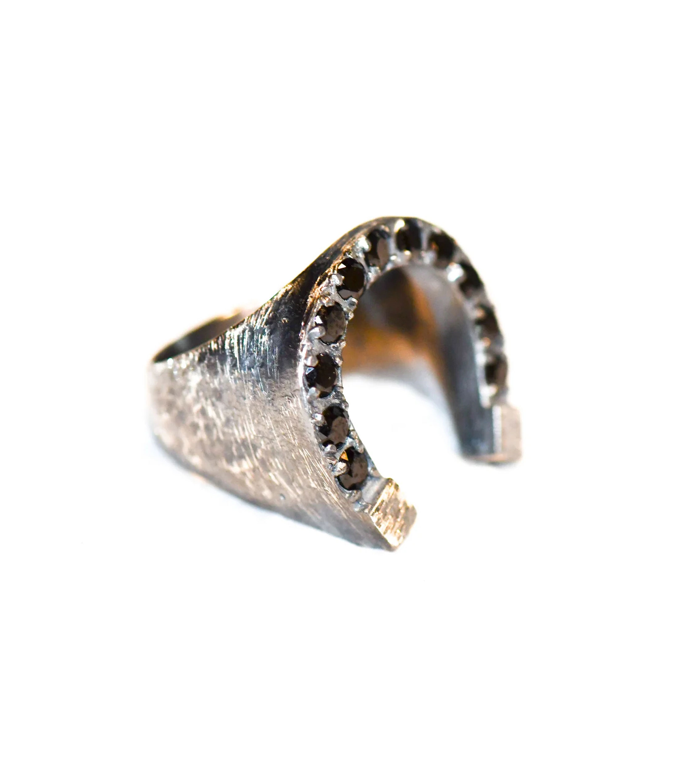Anillo en Plata .925 Horshoe con Circonias Hombre Talla 11