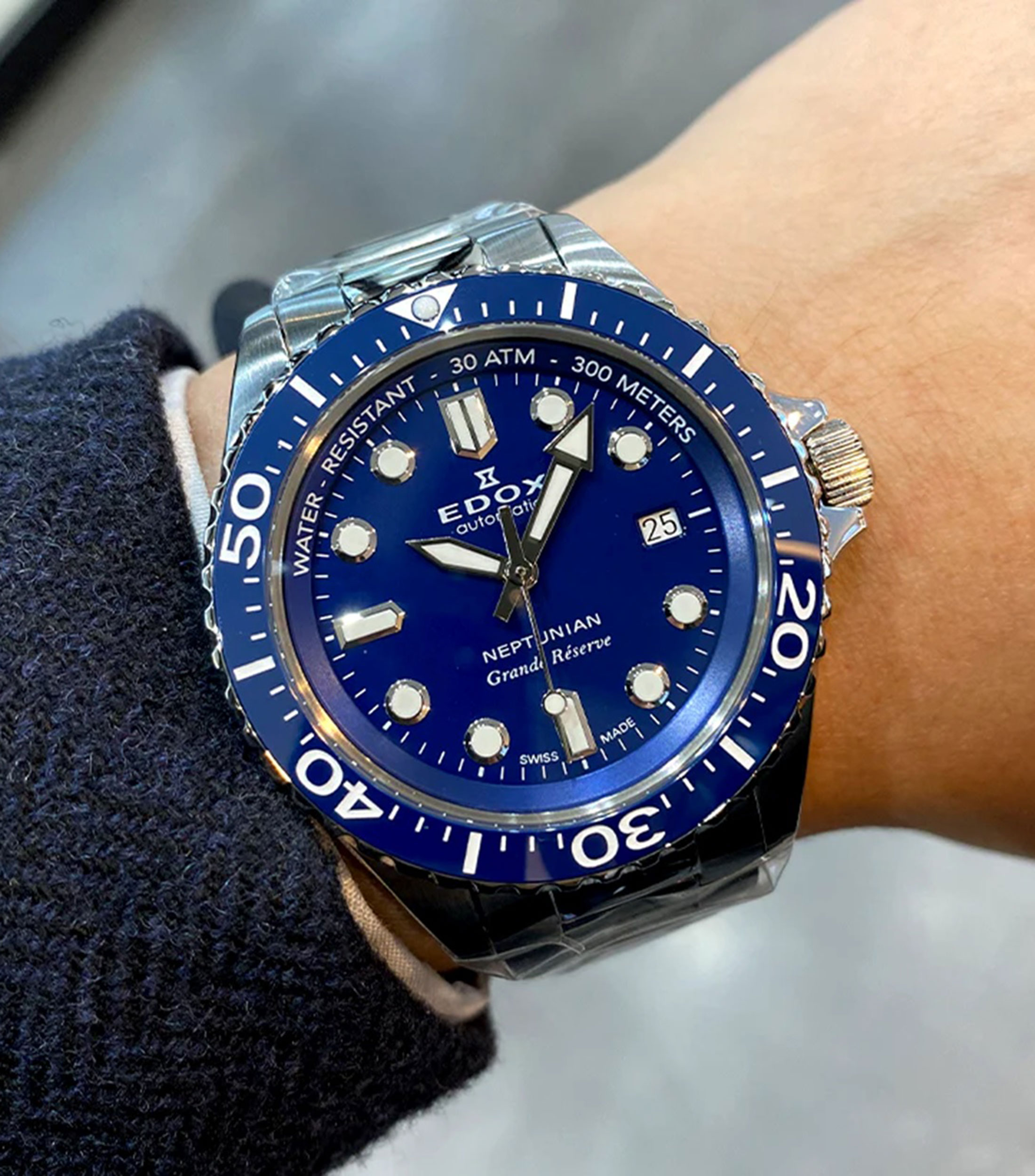 Reloj para Hombre Neptunian Deportivo, Azul y Plateado