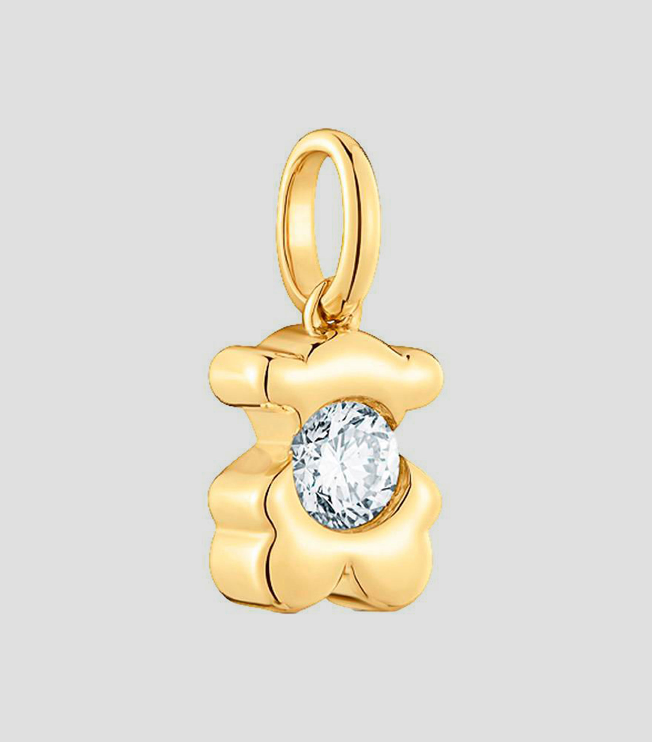 Dije de oso en oro amarillo 14 kilates Lili con diamante Mujer