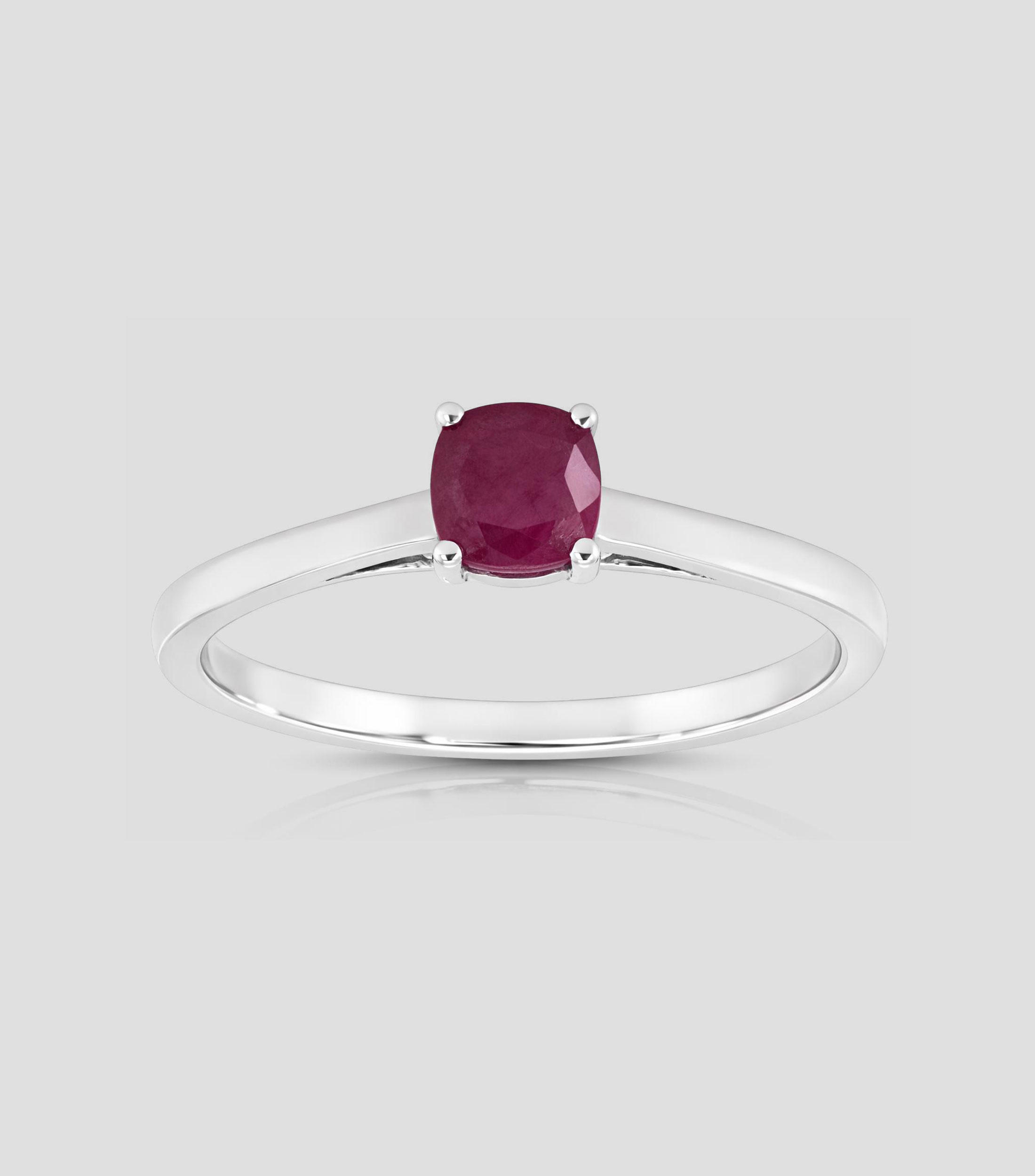 Anillo en Oro de 14 Kilates con rubí Mujer