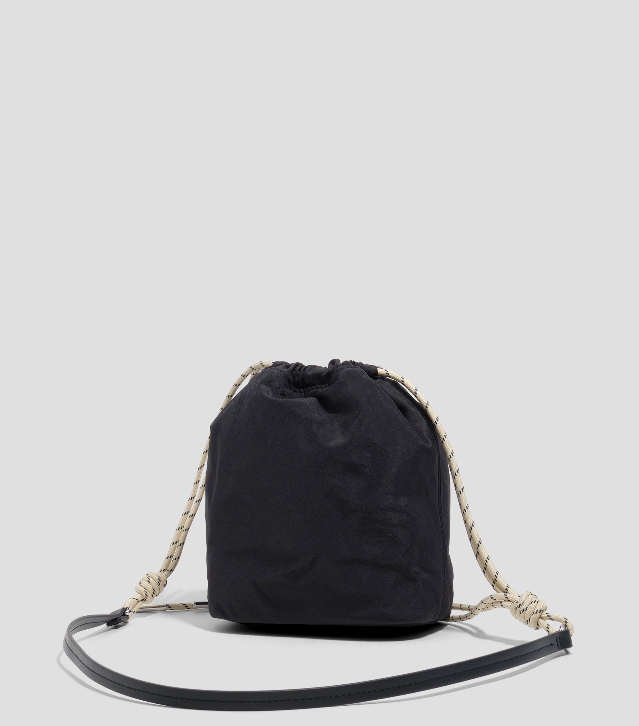 Bolso mini nylon grafito Mujer