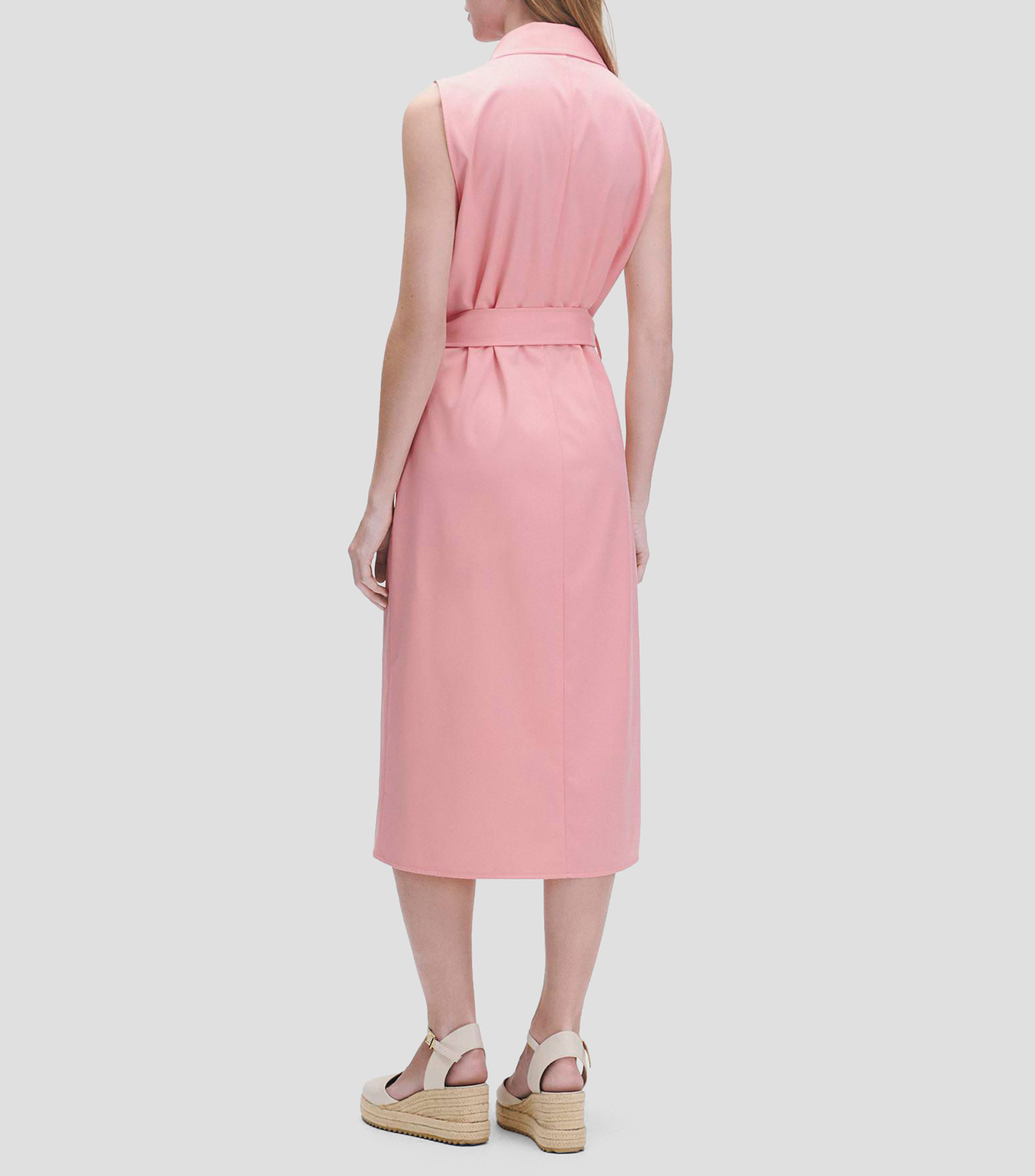 Vestido midi camisero gerbera de bambú Mujer