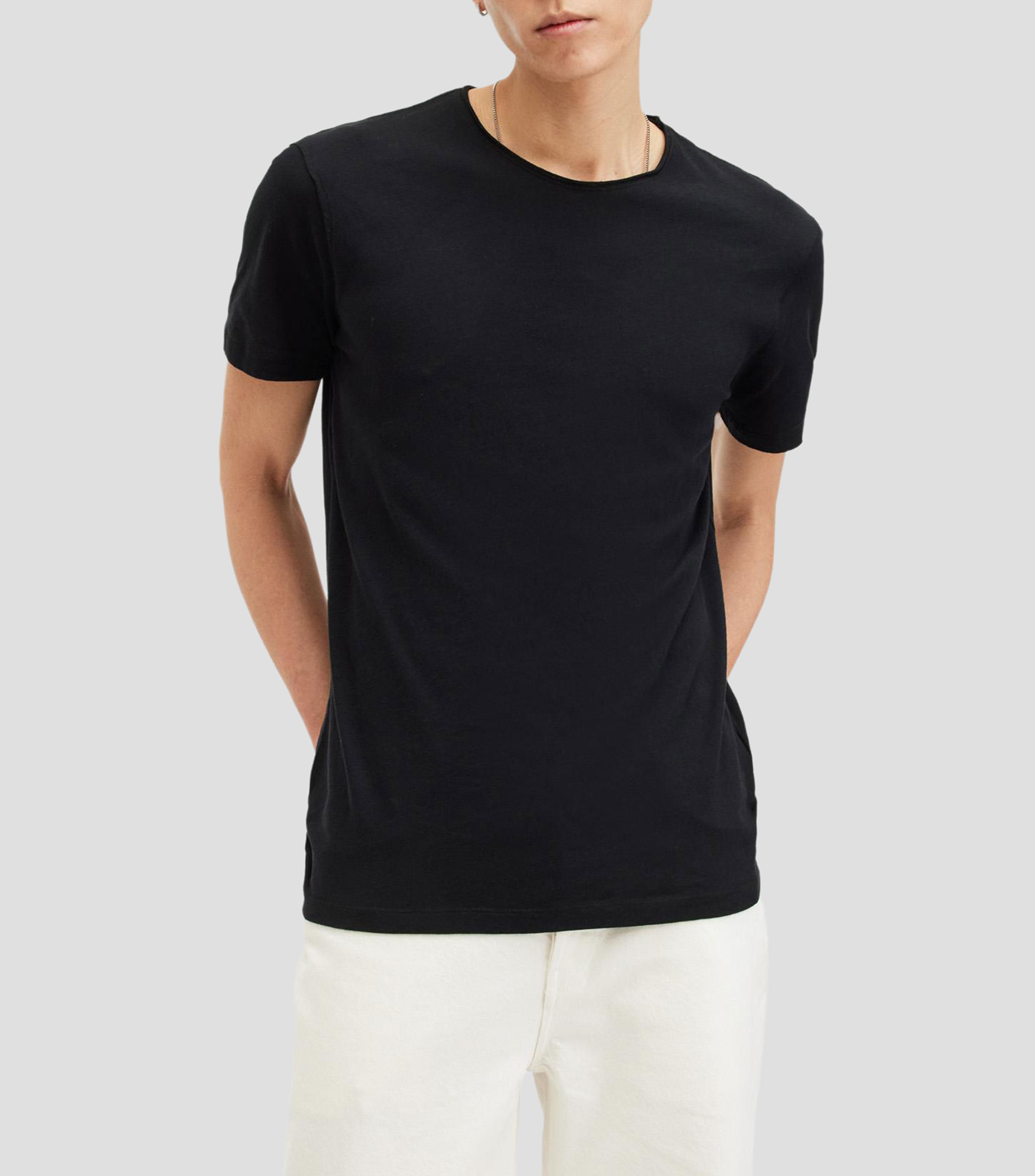 Playera cuello redondo manga corta lisa Hombre
