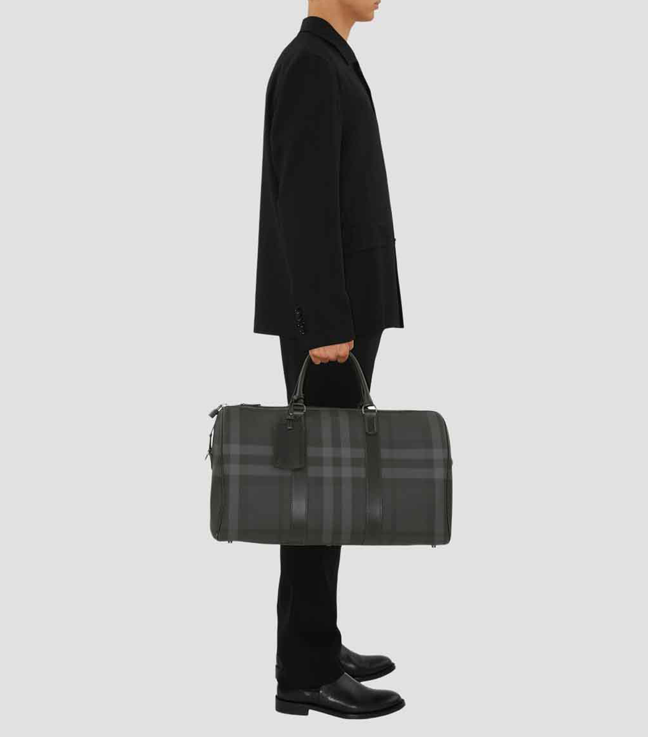 Bolso messenger con cuadros Boston Hombre