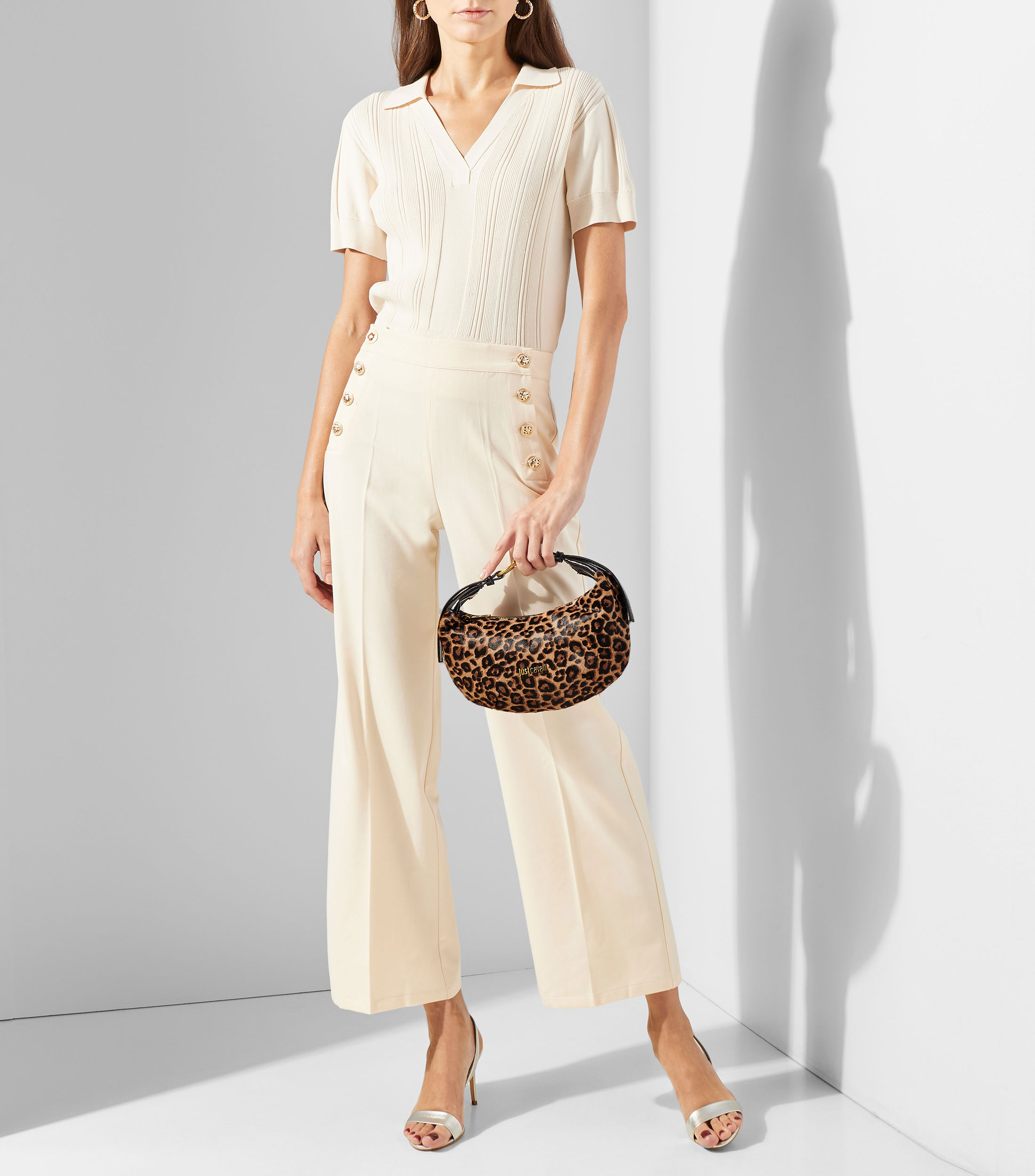Bolsa shoulder Metal Fix en piel vacuna animalprint Mujer